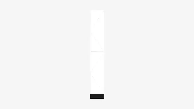 Locker - Laminate - Integral - Classic - 2 Door Low-poly 3D model 5