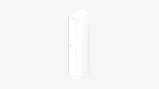 Locker - Laminate - Integral - Classic - 2 Door Low-poly 3D model 3
