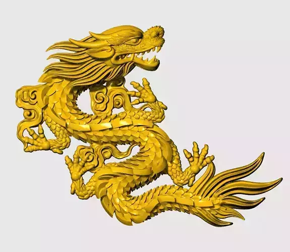China relief dragon pendant 25