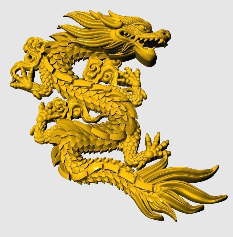 China relief dragon pendant 25 3D print model_7