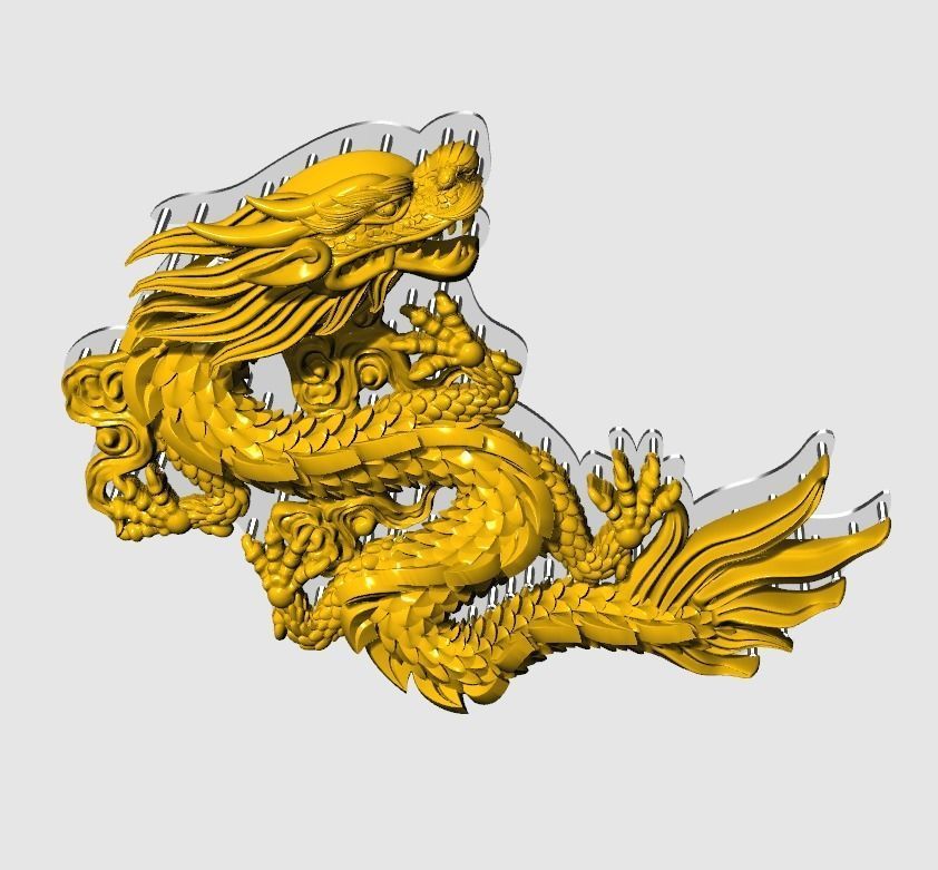 China relief dragon pendant 25 3D print model_8
