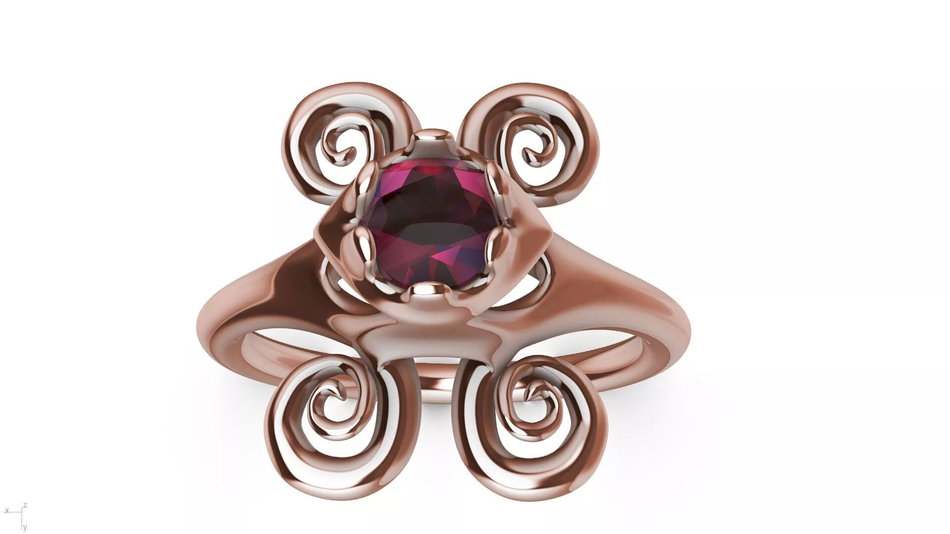 HORN DIAMOND RINGSTL VERIFIED 3D print model