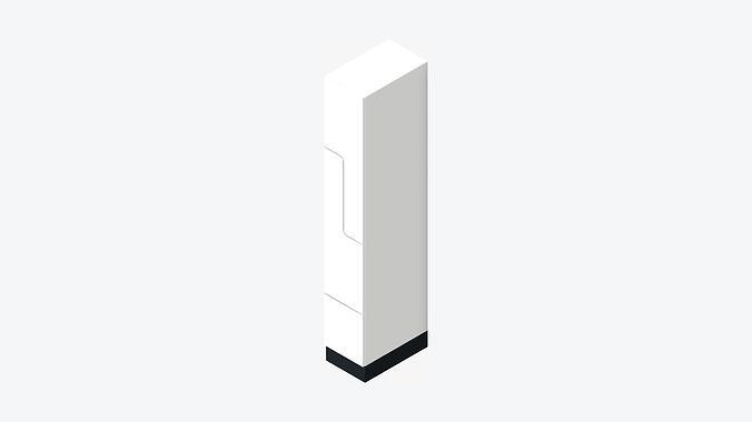 Locker - Laminate - Integral - Step - Bag Top Low-poly 3D model