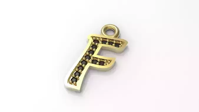 F Letter Alphabet Pendant