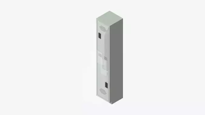 Locker - Plastic - Locka - Classic - 2 Person Z Low-poly 3D model