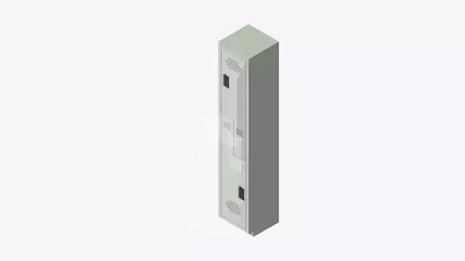 Locker - Plastic - Locka - Classic Extra - 2 Person Z Low-poly 3D model