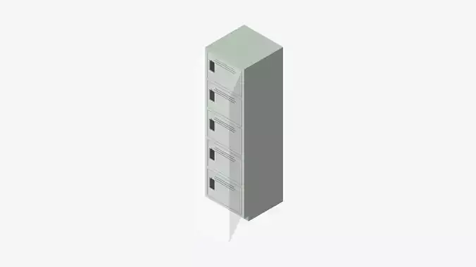 Locker - Plastic - Locka - Classic Extra - Five Tier