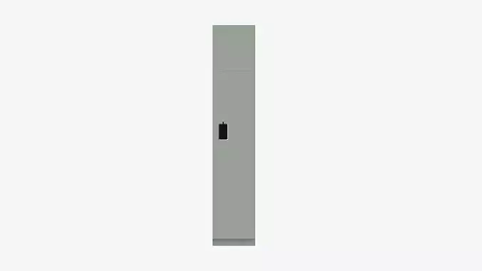 Locker - Plastic - Locka - Classic Extra - Single Tier Low-poly 3D model 5