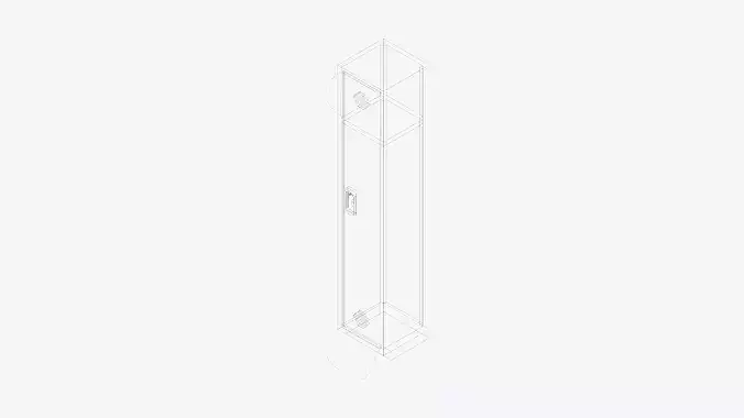 Locker - Plastic - Locka - Classic Extra - Single Tier Low-poly 3D model 4