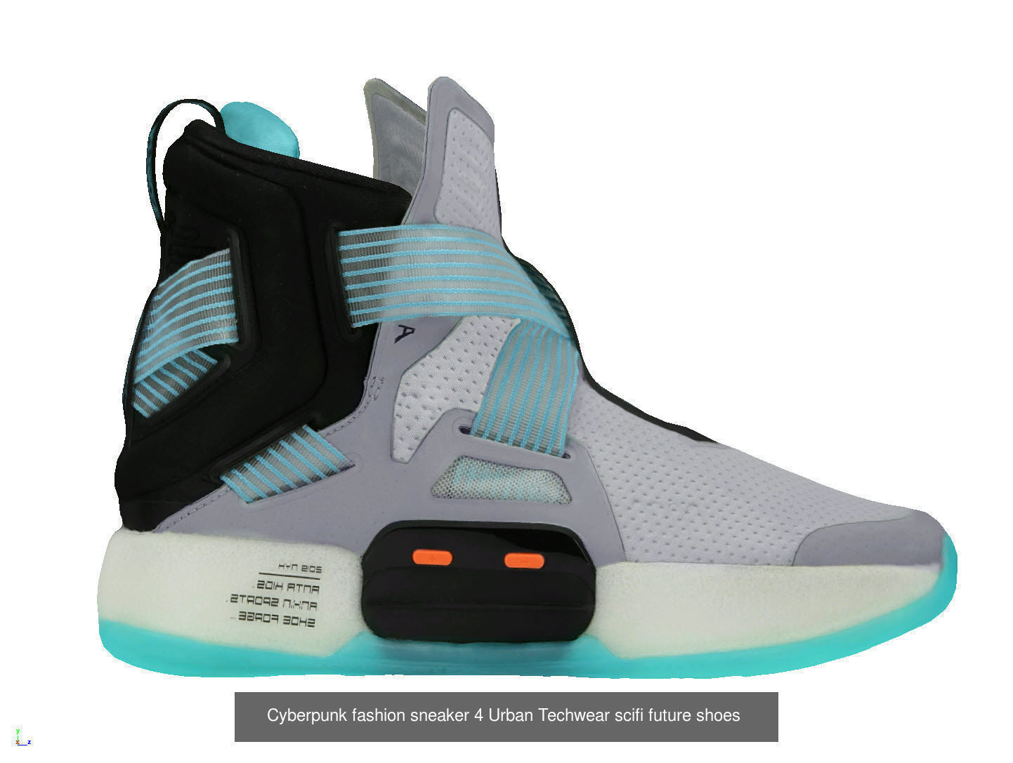 Cyberpunk fashion sneaker Urban Techwear scifi future 3D Model Collection_5