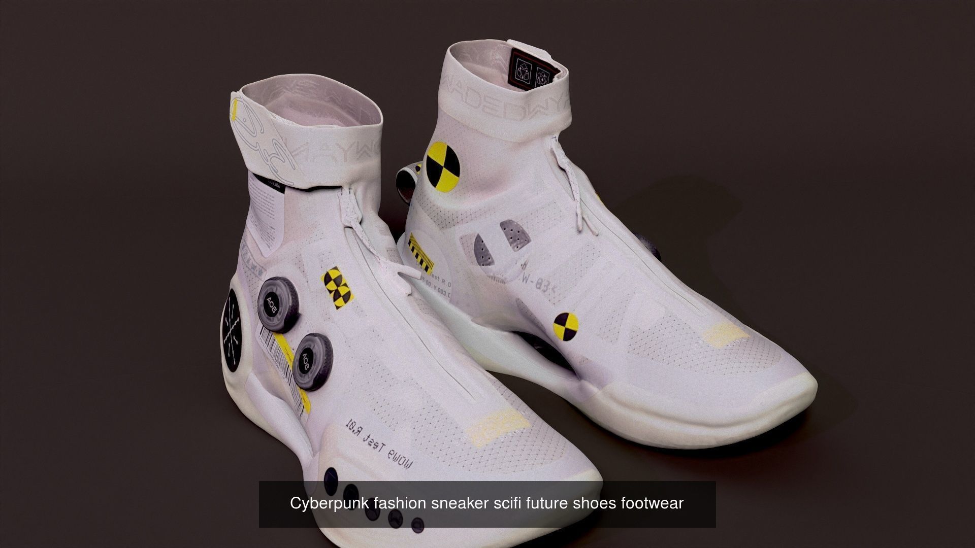 Cyberpunk fashion sneaker Urban Techwear scifi future 3D Model Collection_1