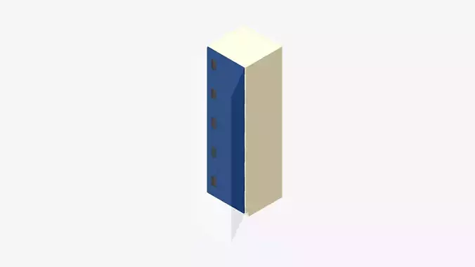 Locker - Resin - Locka - Classic Extra - Five Tier Low-poly 3D model