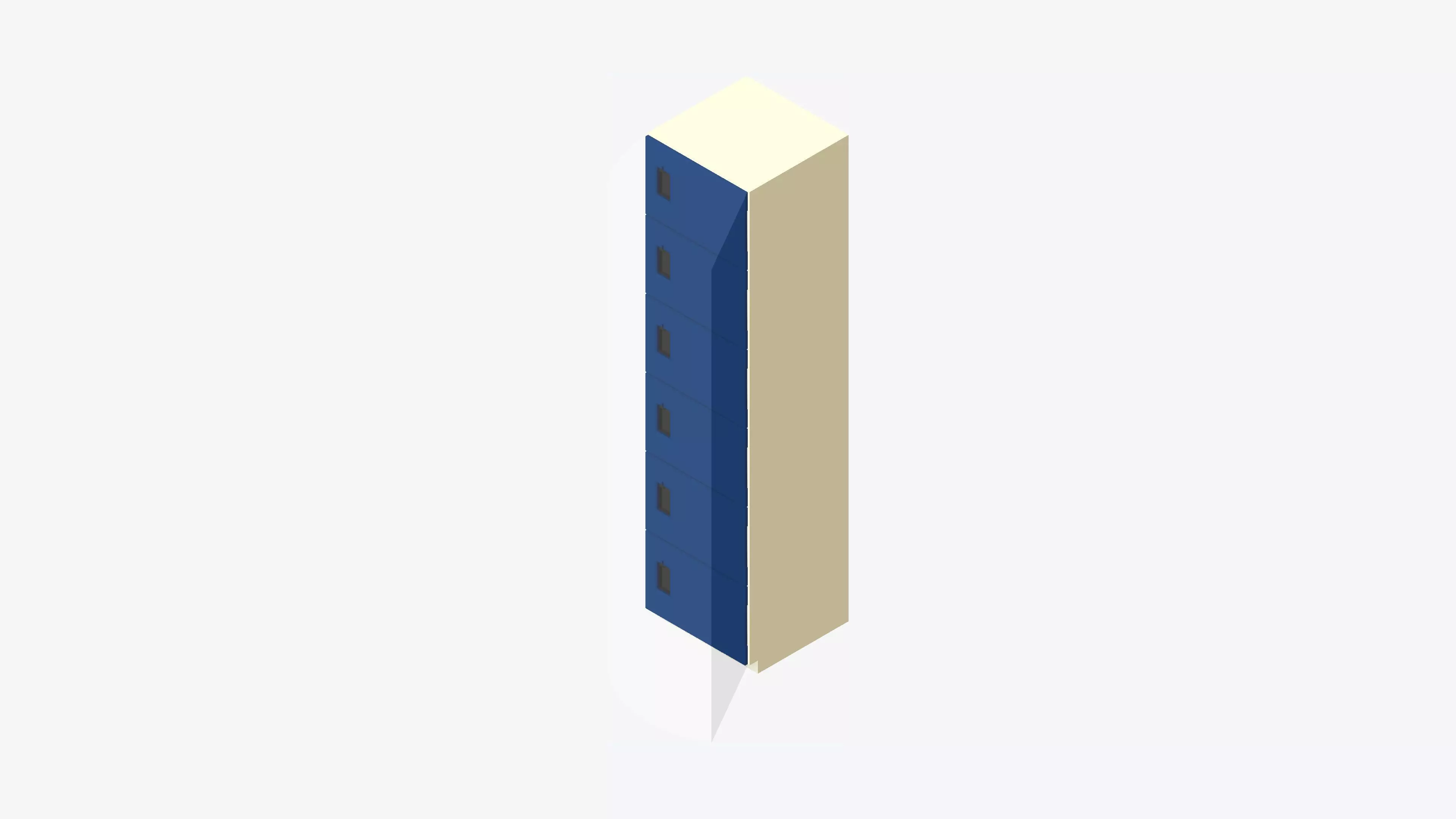 Locker - Resin - Locka - Classic Extra - Six Tier Low-poly 3D model_0