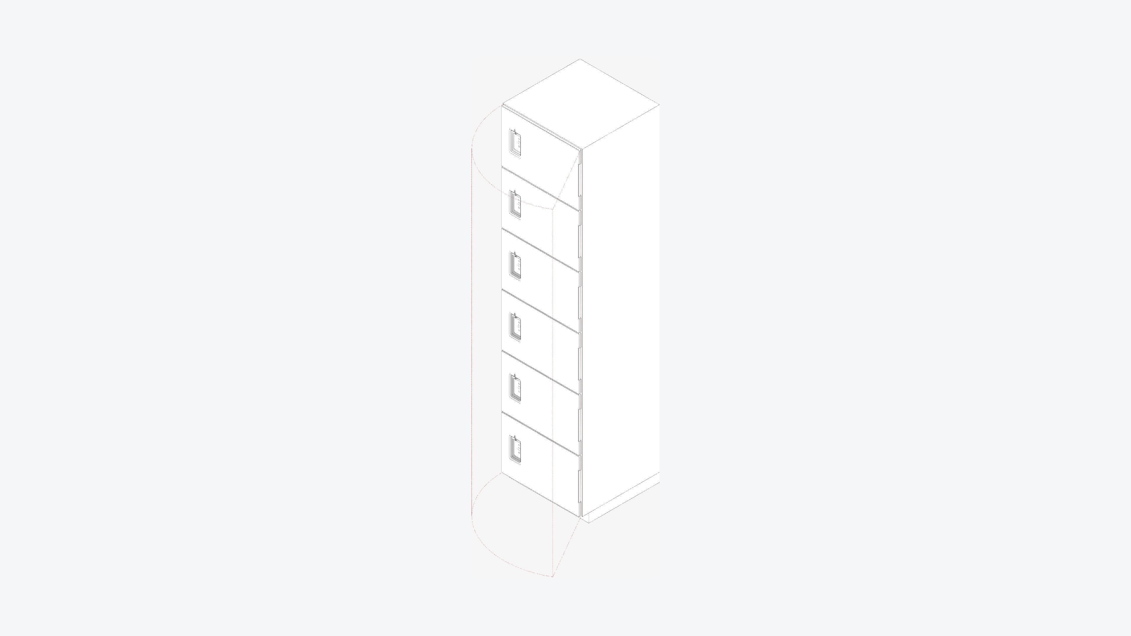 Locker - Resin - Locka - Classic Extra - Six Tier Low-poly 3D model_2