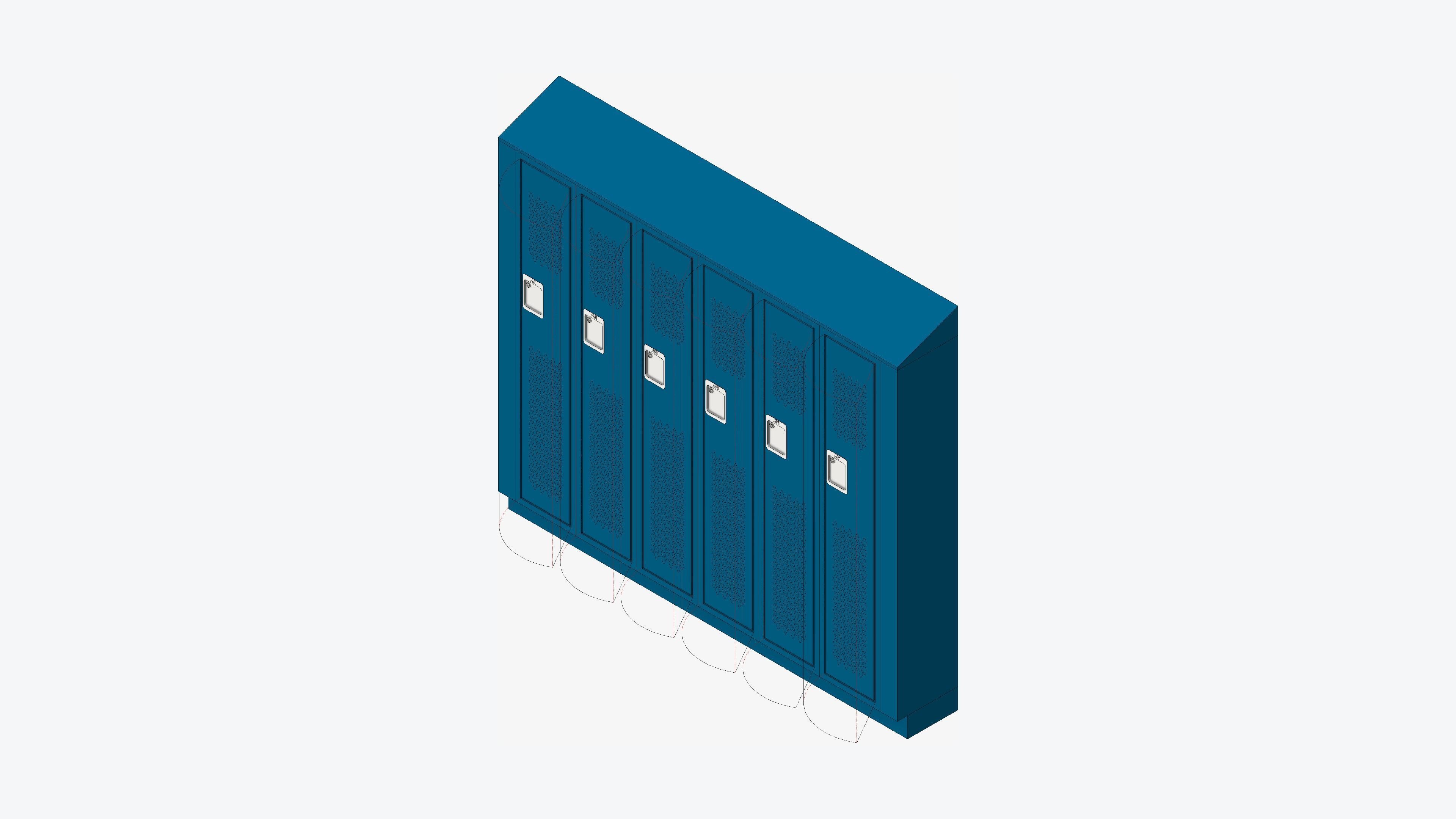Locker Multi - Metal - Locka - Sports Low-poly 3D model_1