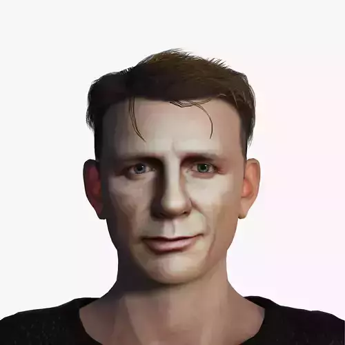 DANIEL CRAIG 3D Rigged model ready for animation Low-poly 3D model