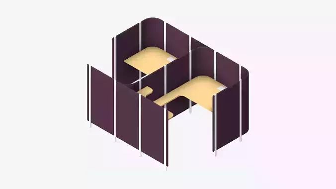 Office Pod - Workspace - Officetec - Side To Side - Same Facing