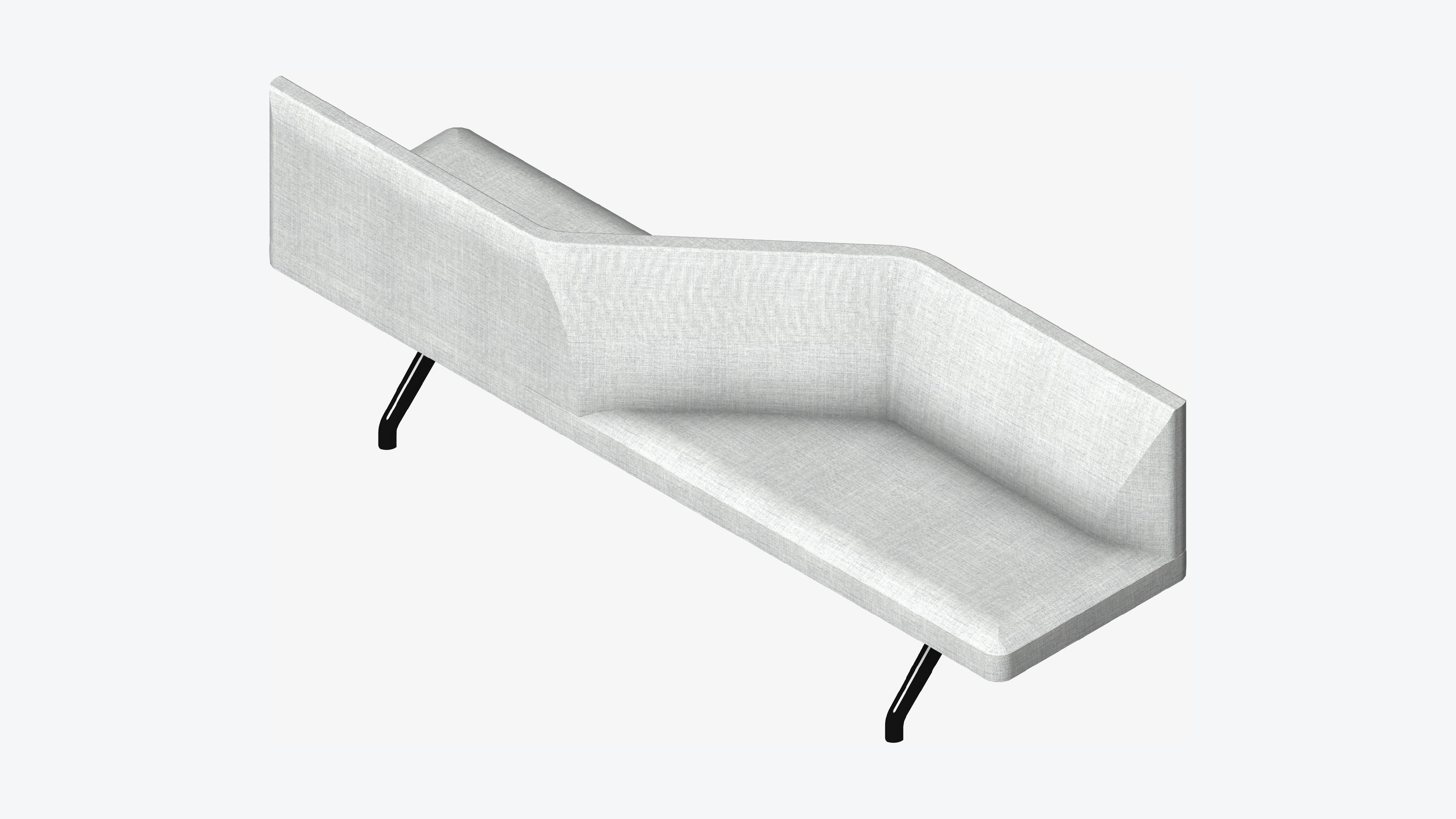Seat - Bench - Worksmart - Backrest Crossover Low-poly 3D model_6