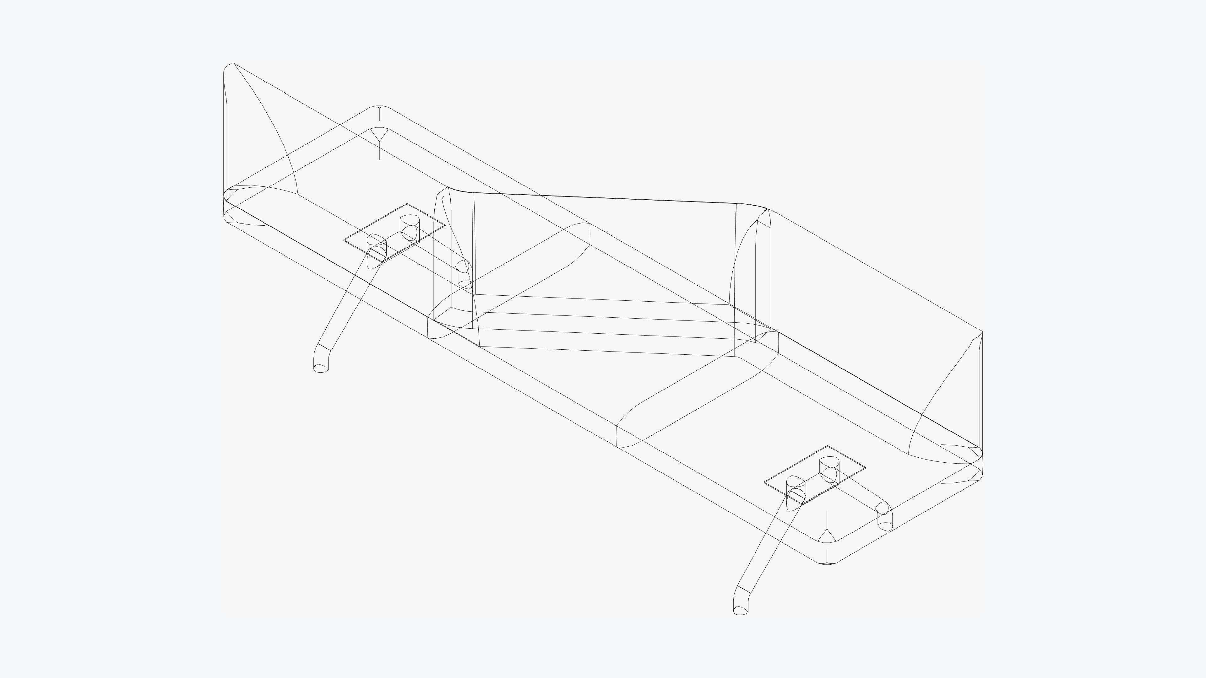 Seat - Bench - Worksmart - Backrest Crossover Low-poly 3D model_3