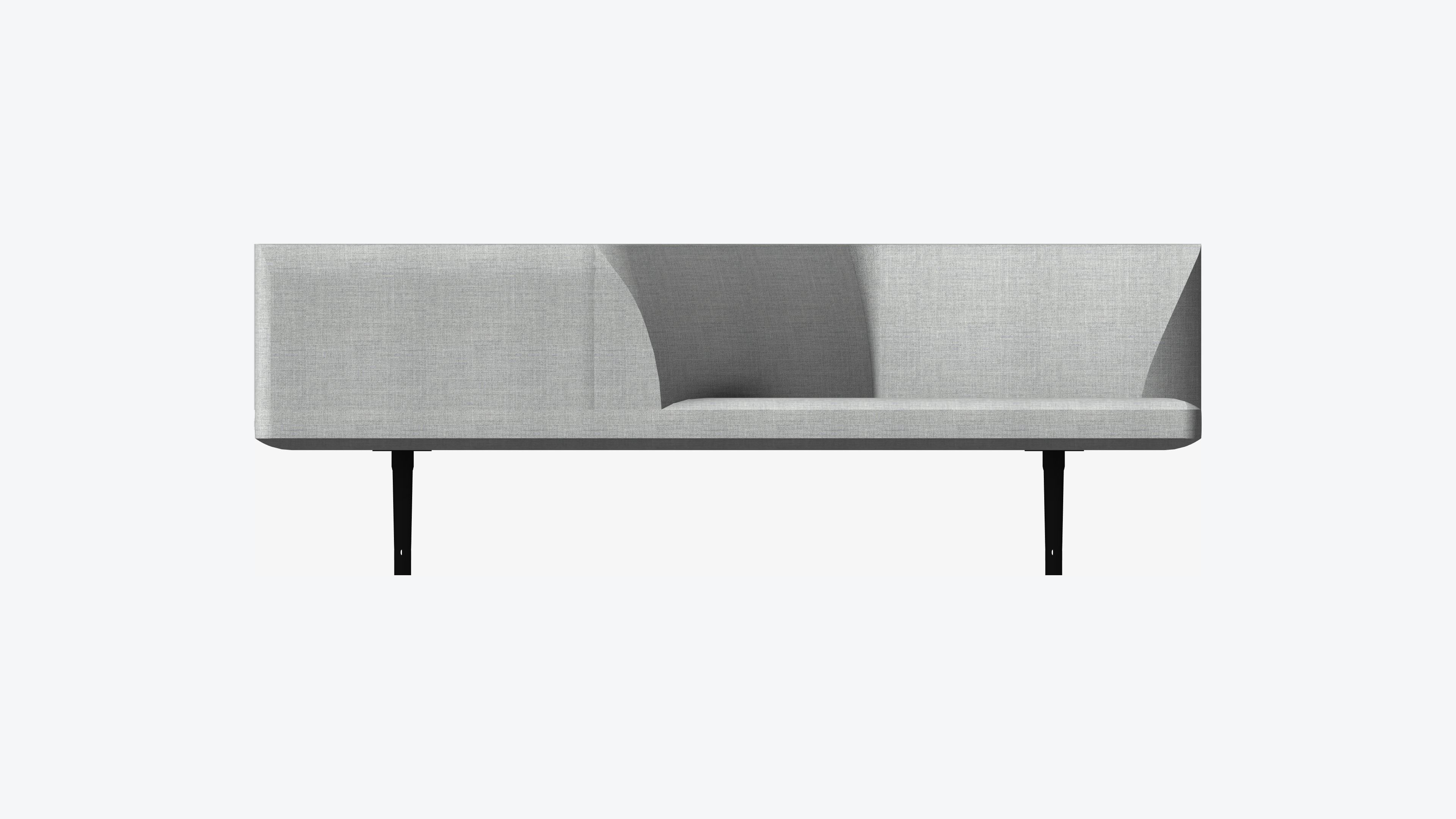 Seat - Bench - Worksmart - Backrest Crossover Low-poly 3D model_4