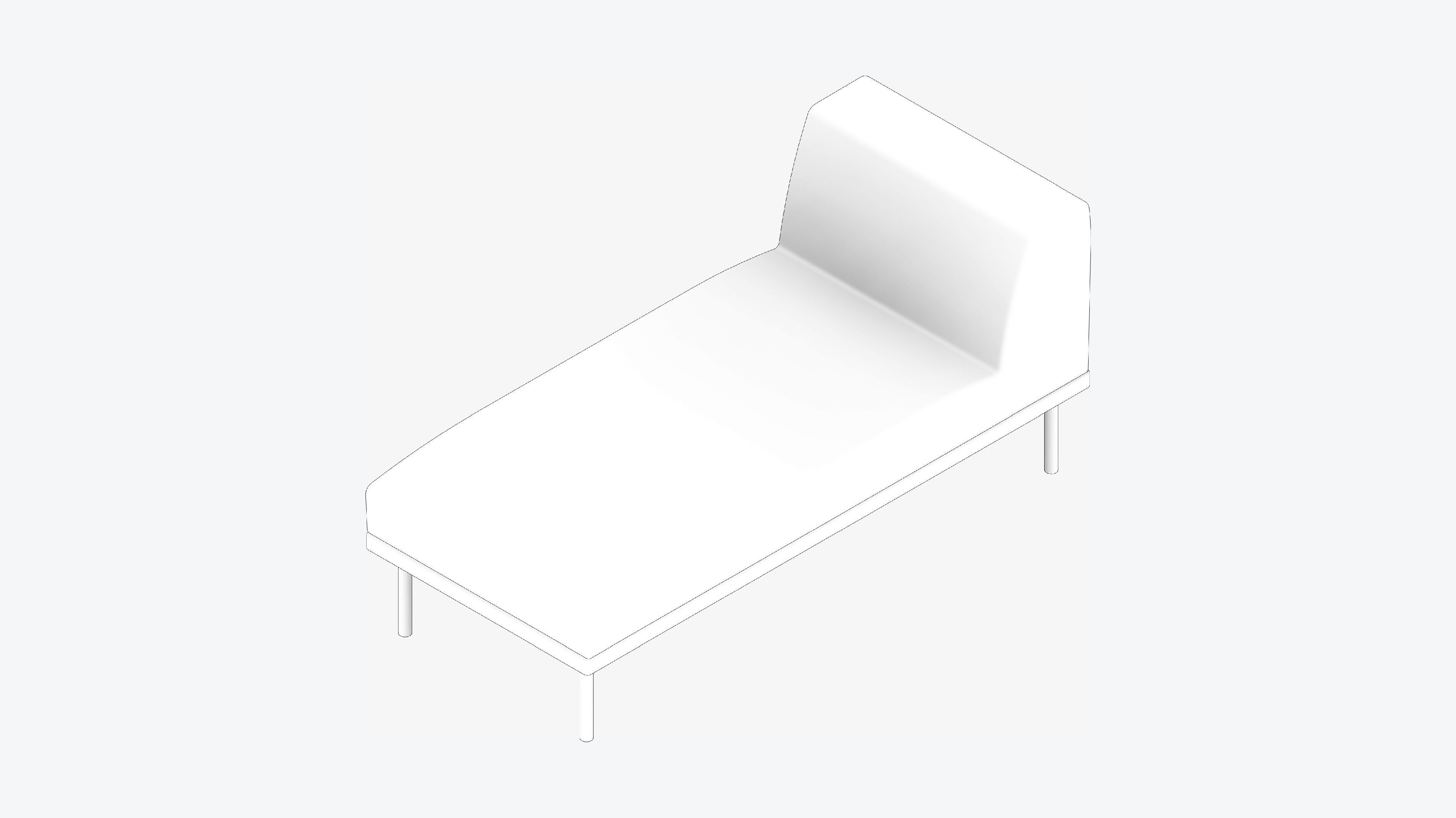 Seat - Chaise - Simplicity Low-poly 3D model_2