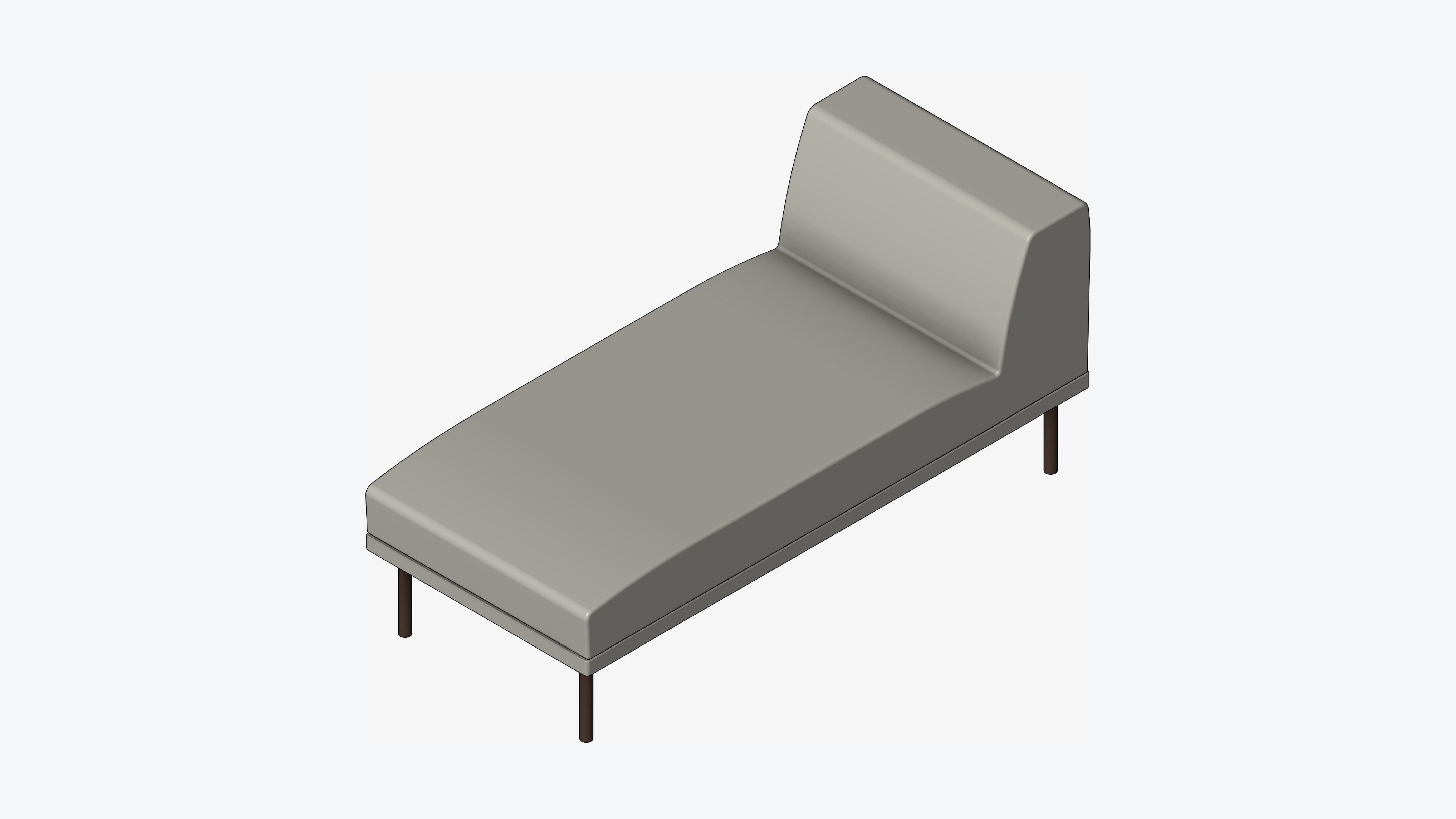 Seat - Chaise - Simplicity Low-poly 3D model_1
