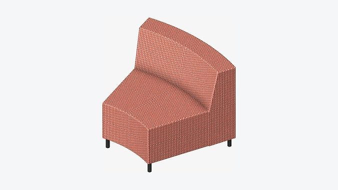 Seat - Library - Integral - In Low-poly 3D model