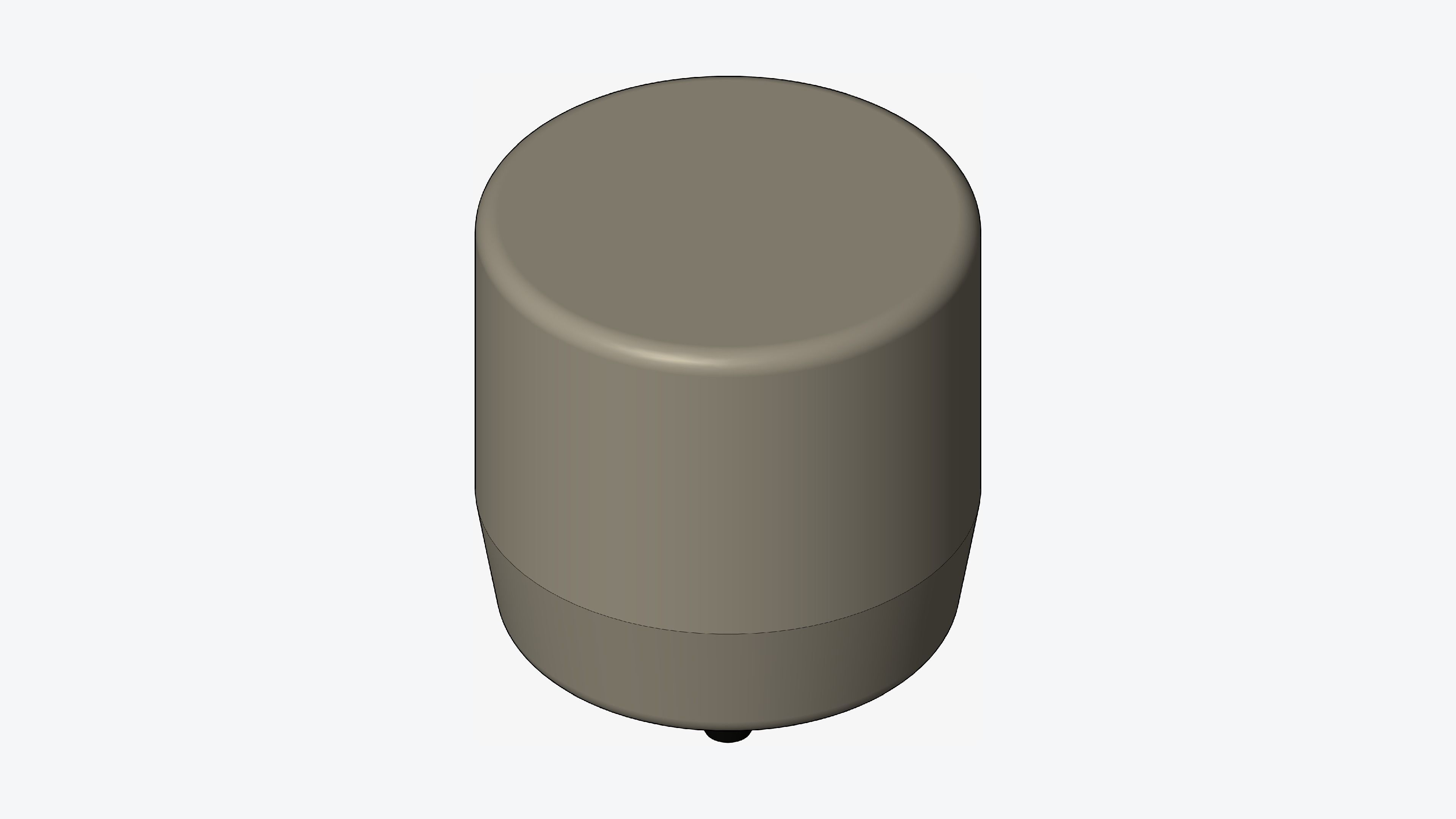 Seat - Ottoman - Simplicity - Round Low-poly 3D model_1