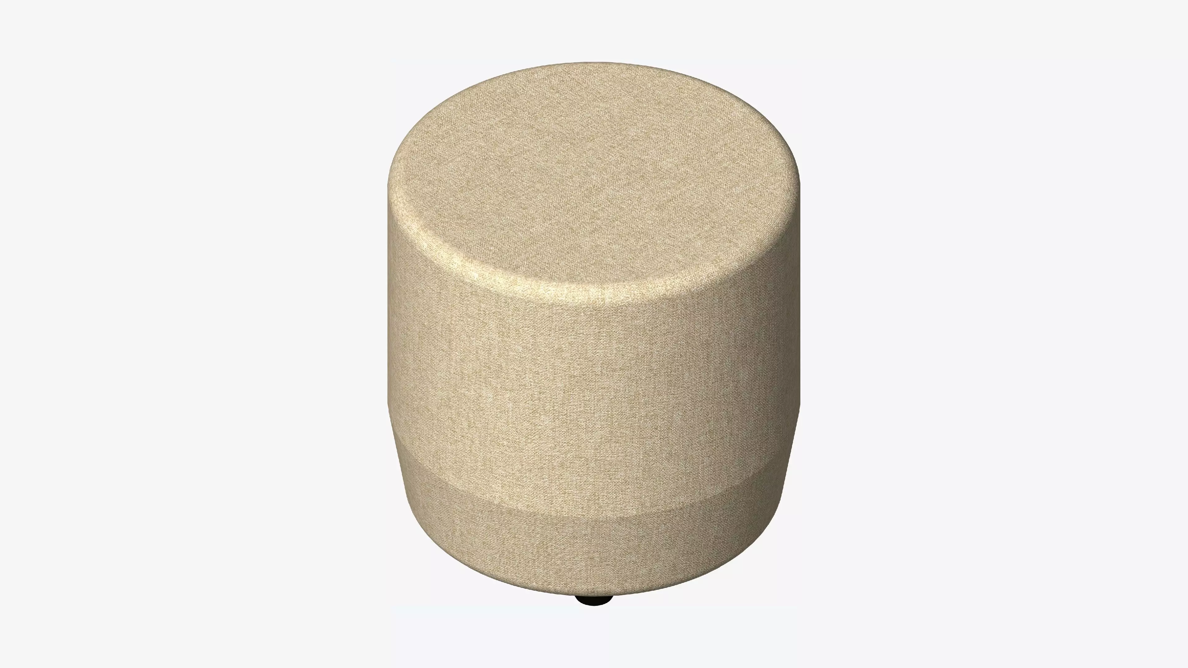 Seat - Ottoman - Simplicity - Round Low-poly 3D model_0