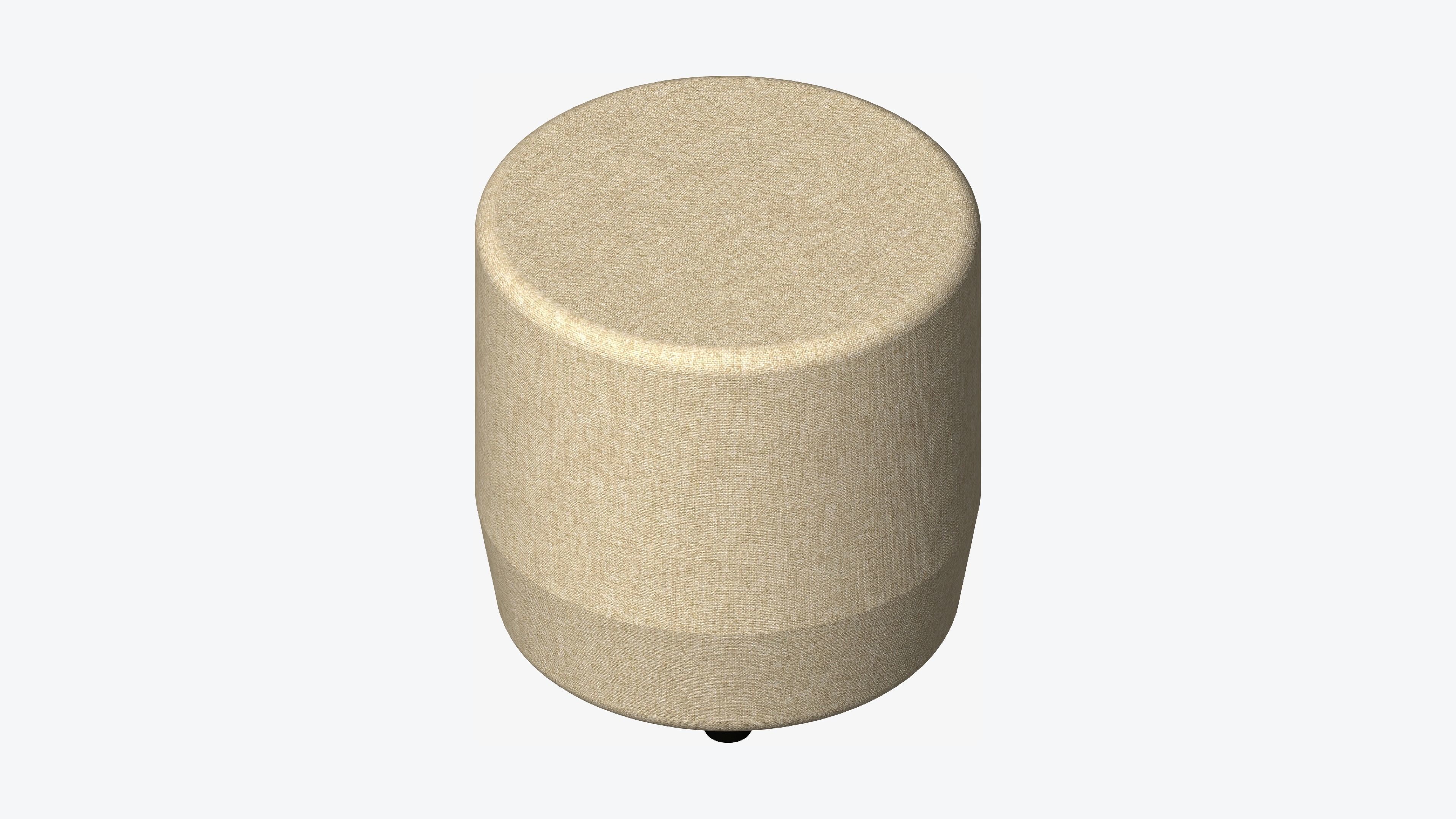 Seat - Ottoman - Simplicity - Round Low-poly 3D model_6