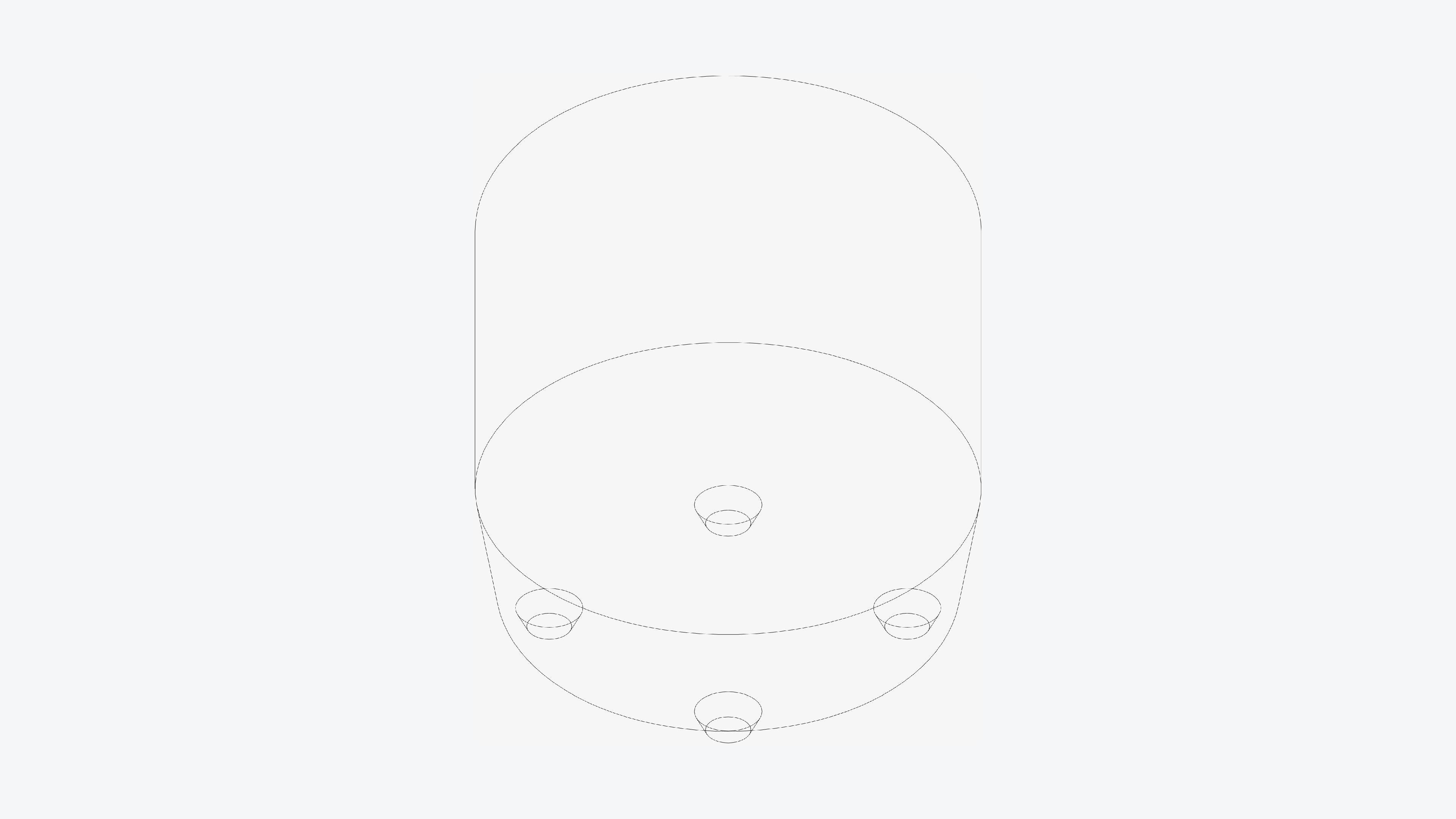 Seat - Ottoman - Simplicity - Round Low-poly 3D model_3