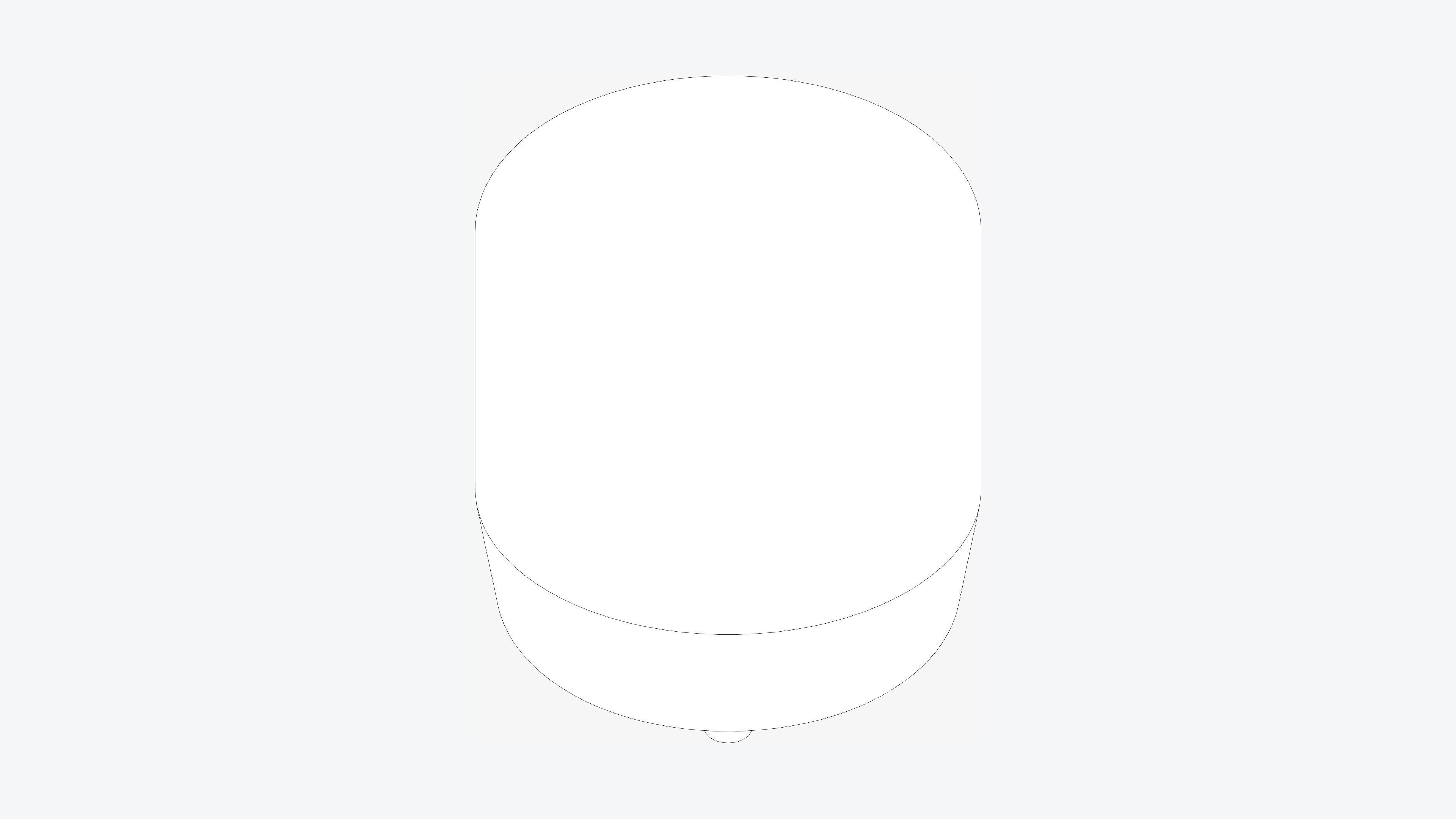 Seat - Ottoman - Simplicity - Round Low-poly 3D model_2