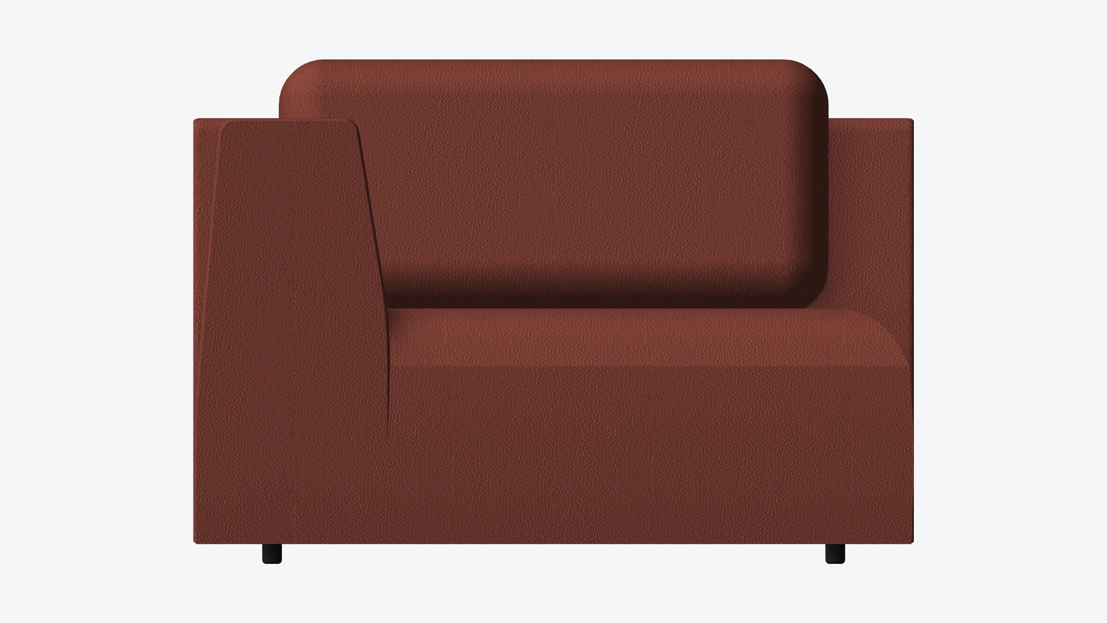 Seat - Sofa - Simplicity - Chaise - One Arm Low-poly 3D model_4