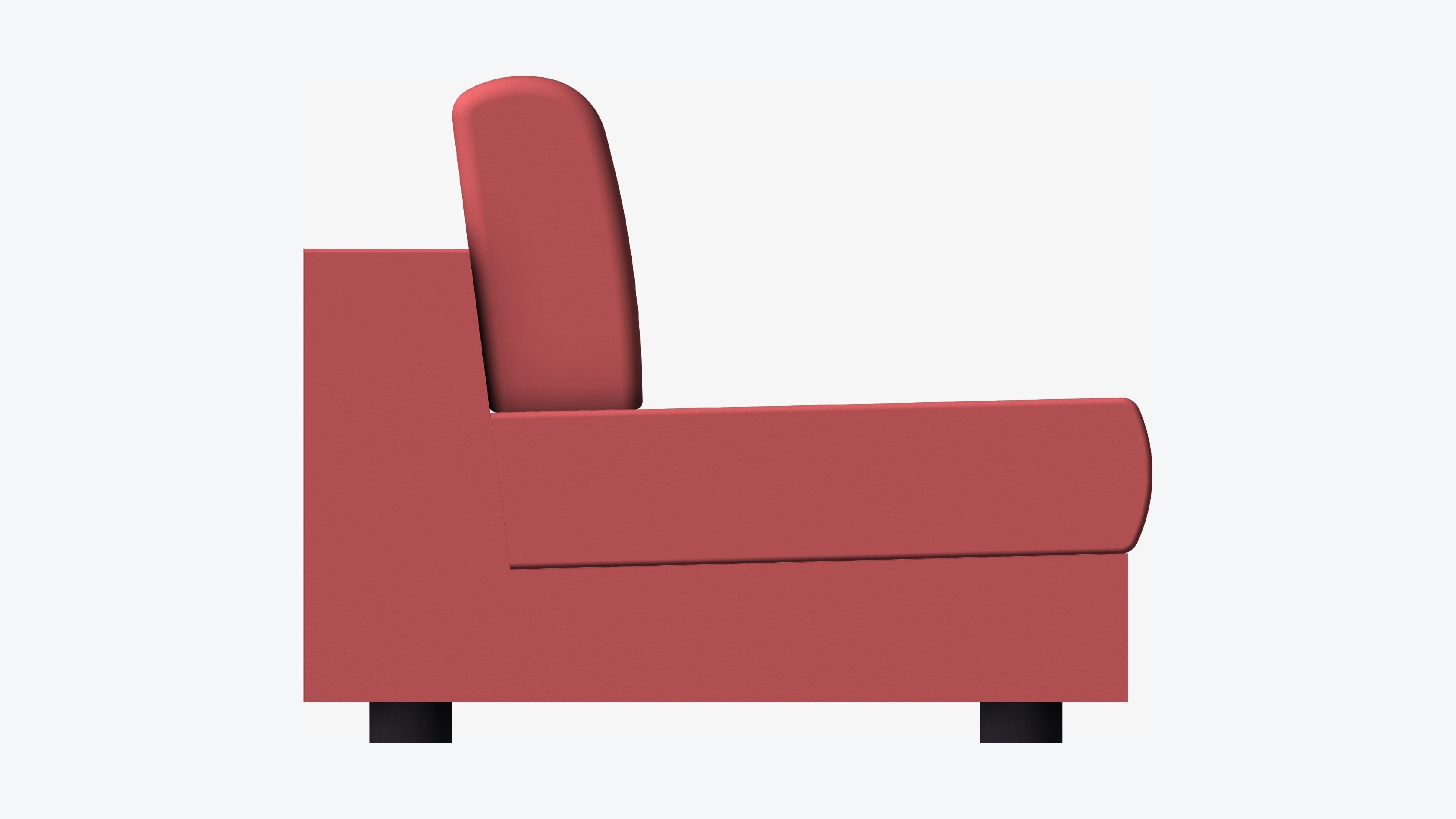 Seat - Sofa - Simplicity - Comfort - Single - No Arm Low-poly 3D model_5