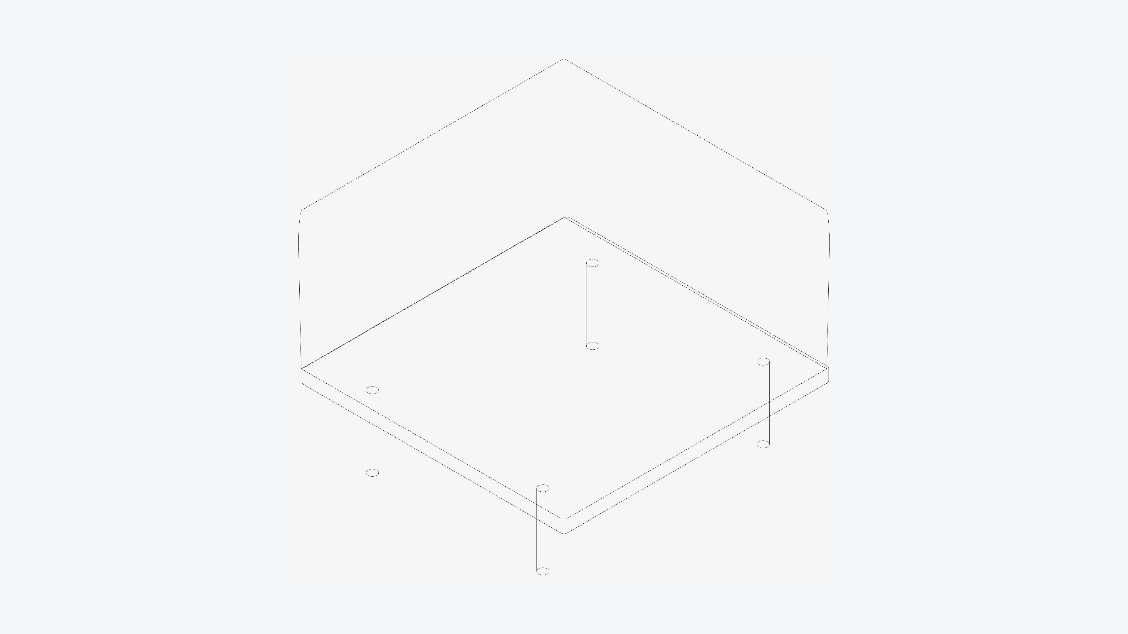 Seat - Sofa - Simplicity - Corner Low-poly 3D model_3