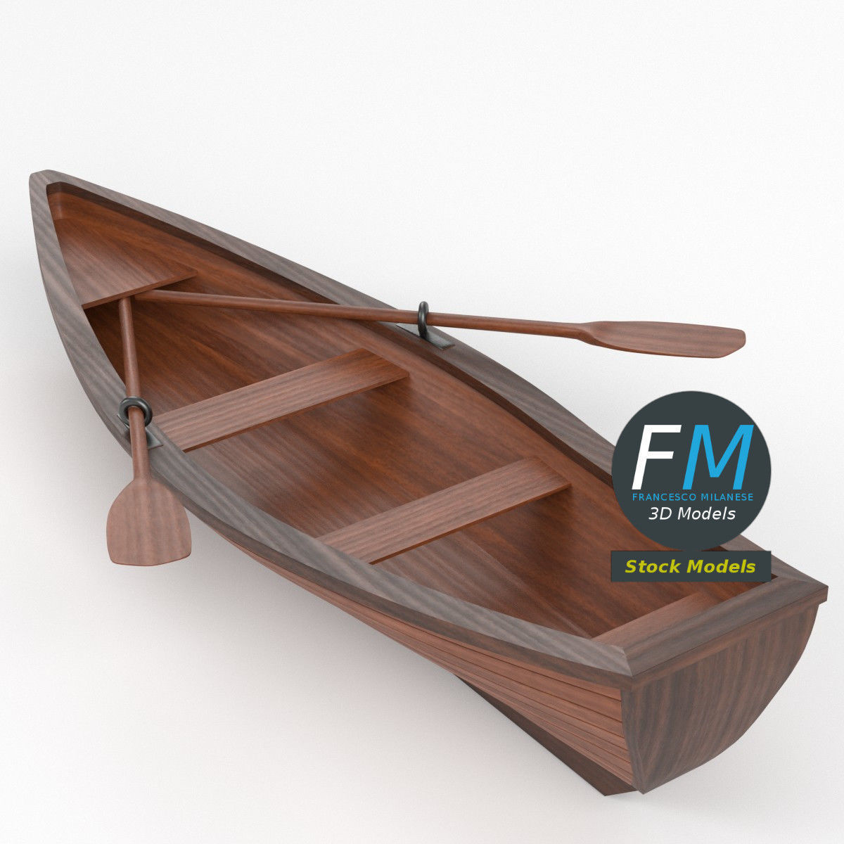 Rowing boat 1 3D model_2