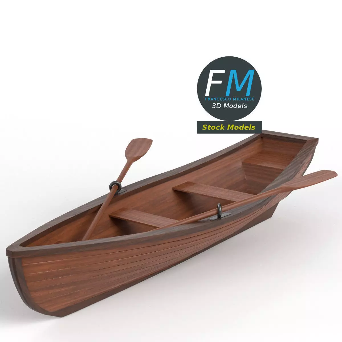 Rowing boat 1 3D model_0