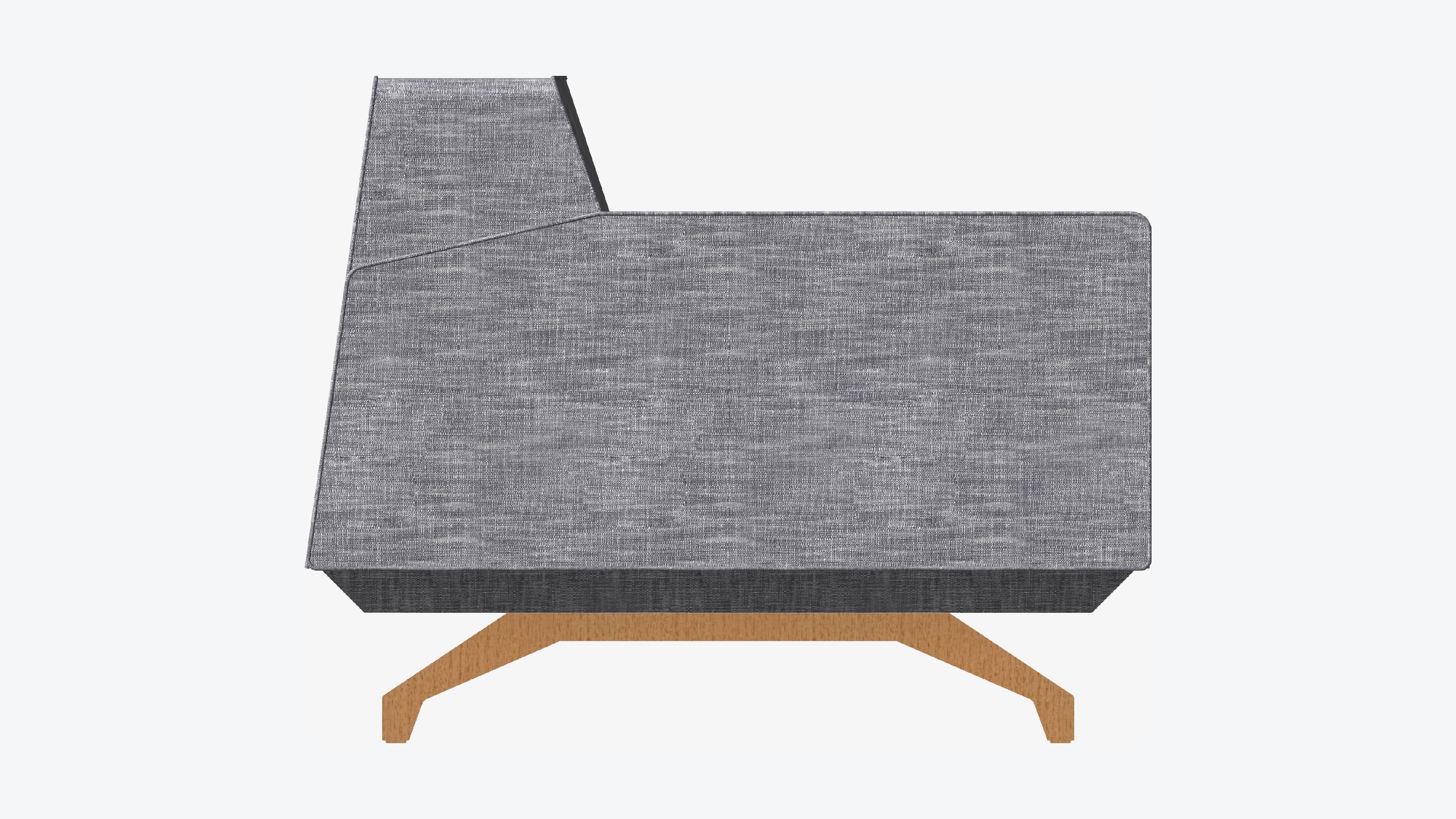 Seat - Sofa - Simplicity - Linear - w Table Low-poly 3D model_5