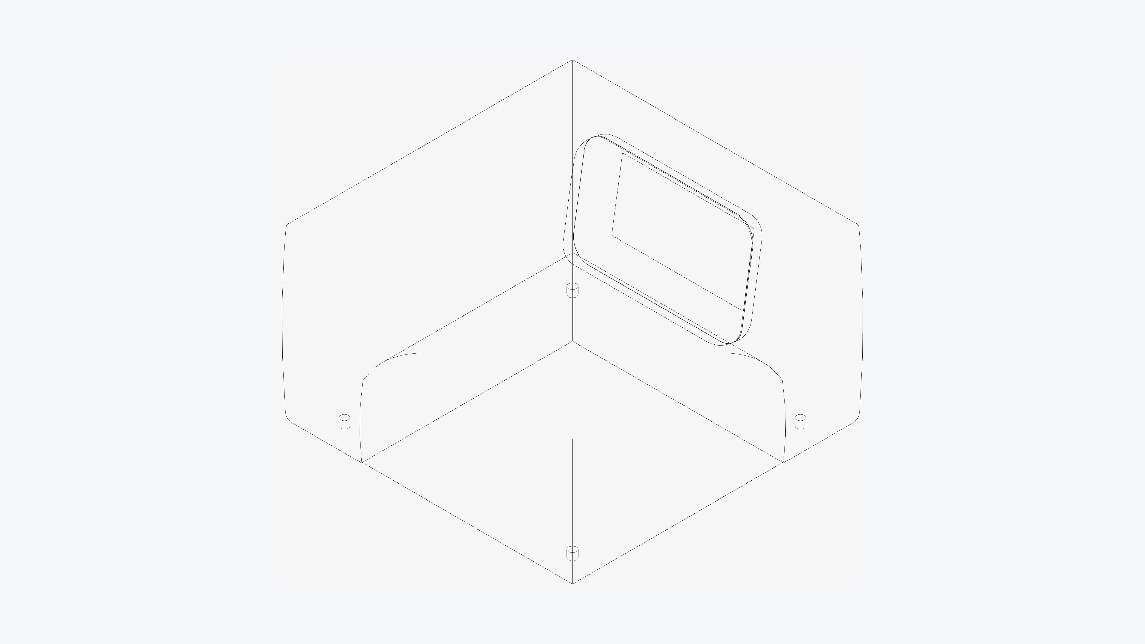 Seat - Sofa - Simplicity - Type 2 - Corner Low-poly 3D model_3