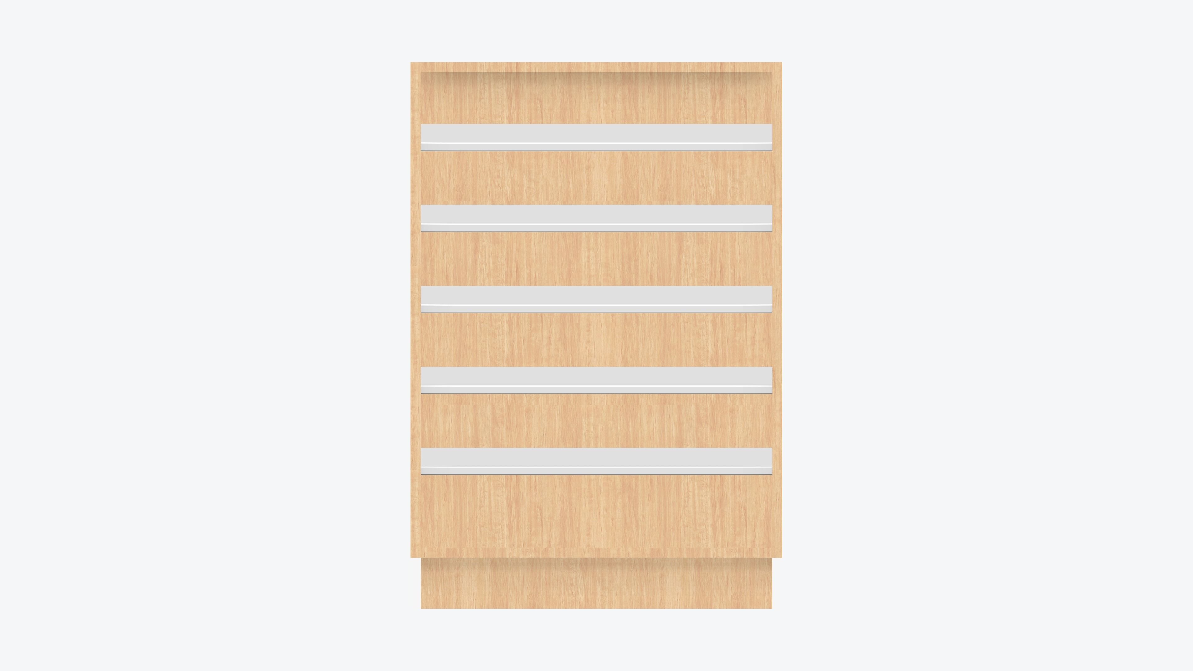 Shelving - Library - Integral - Convertible Low-poly 3D model_4