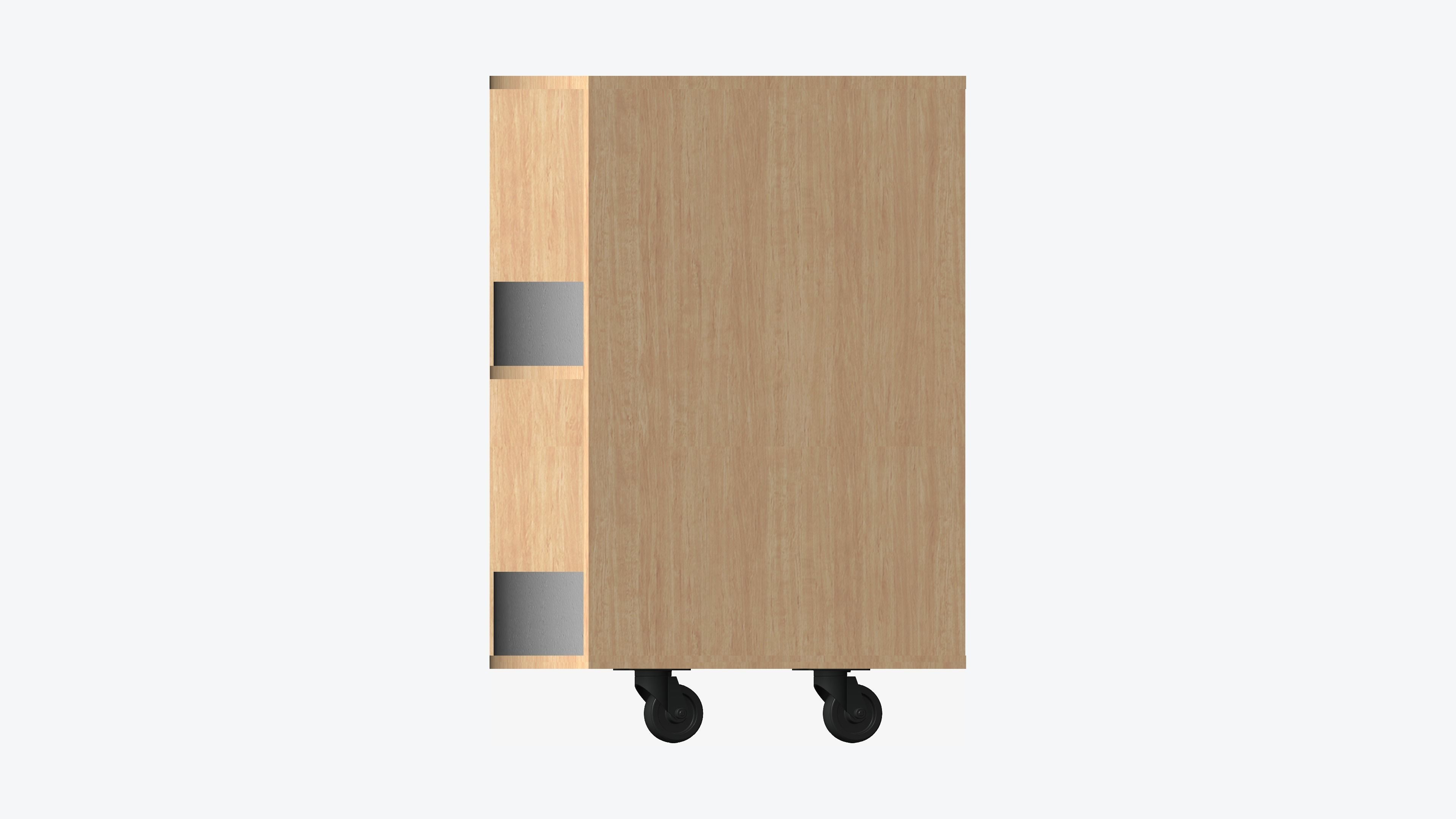 Shelving - Library - Integral - Curve - 2 Tier Low-poly 3D model_5