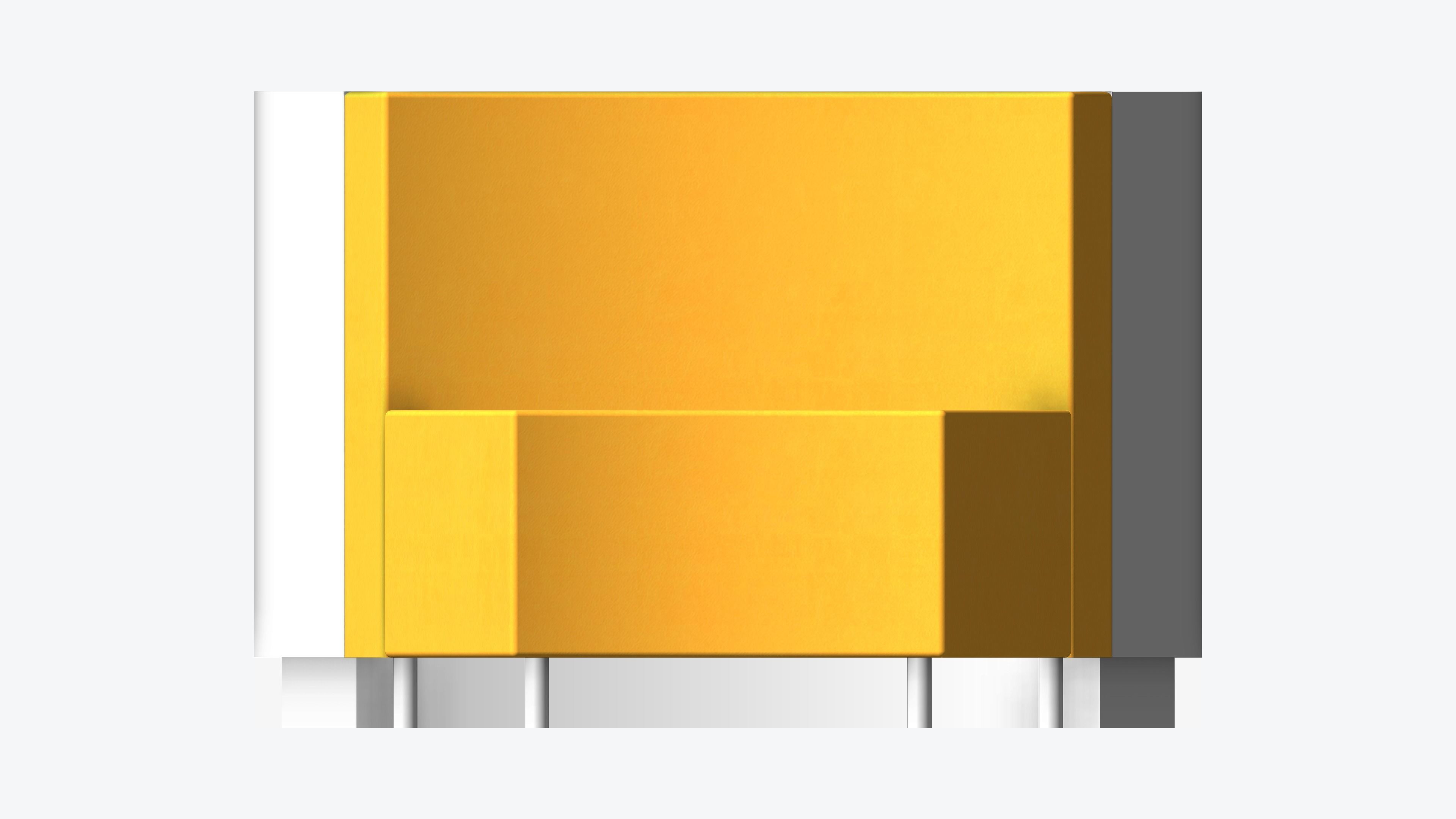 Shelving - Library - Integral - Curve - 2 Tier - Seating Low-poly 3D model_4