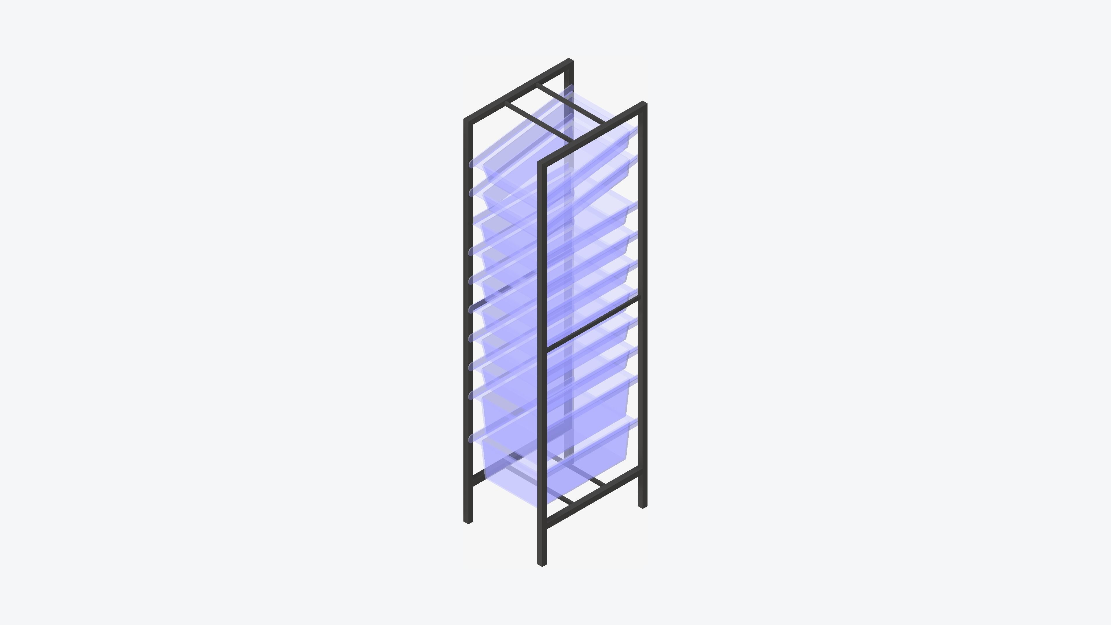 Shelving - Modular Rack - Integral - Type 3 Low-poly 3D model_6