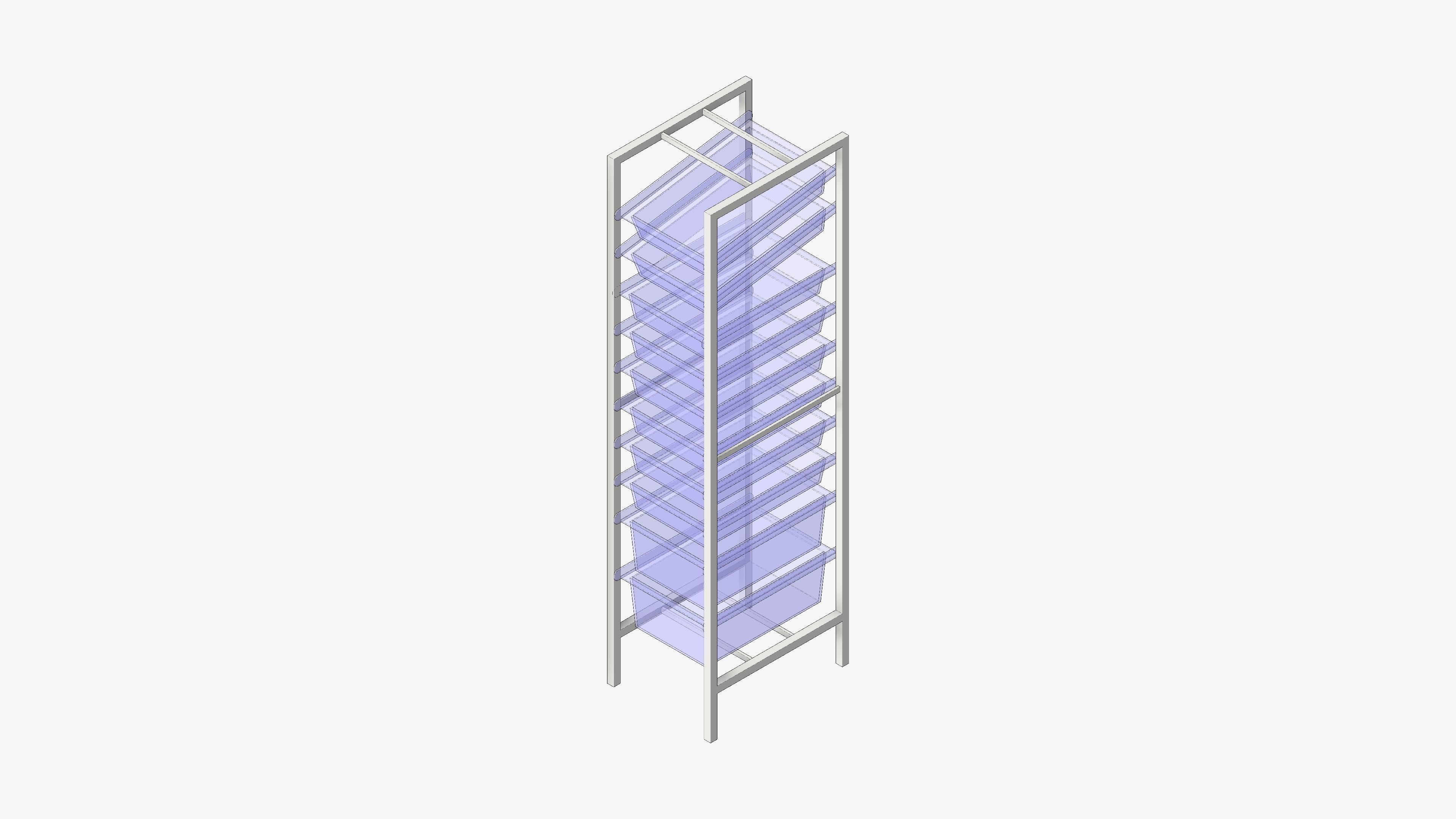 Shelving - Modular Rack - Integral - Type 3 Low-poly 3D model_1