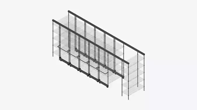 Shelving - Track - Integral - Wire Shelving
