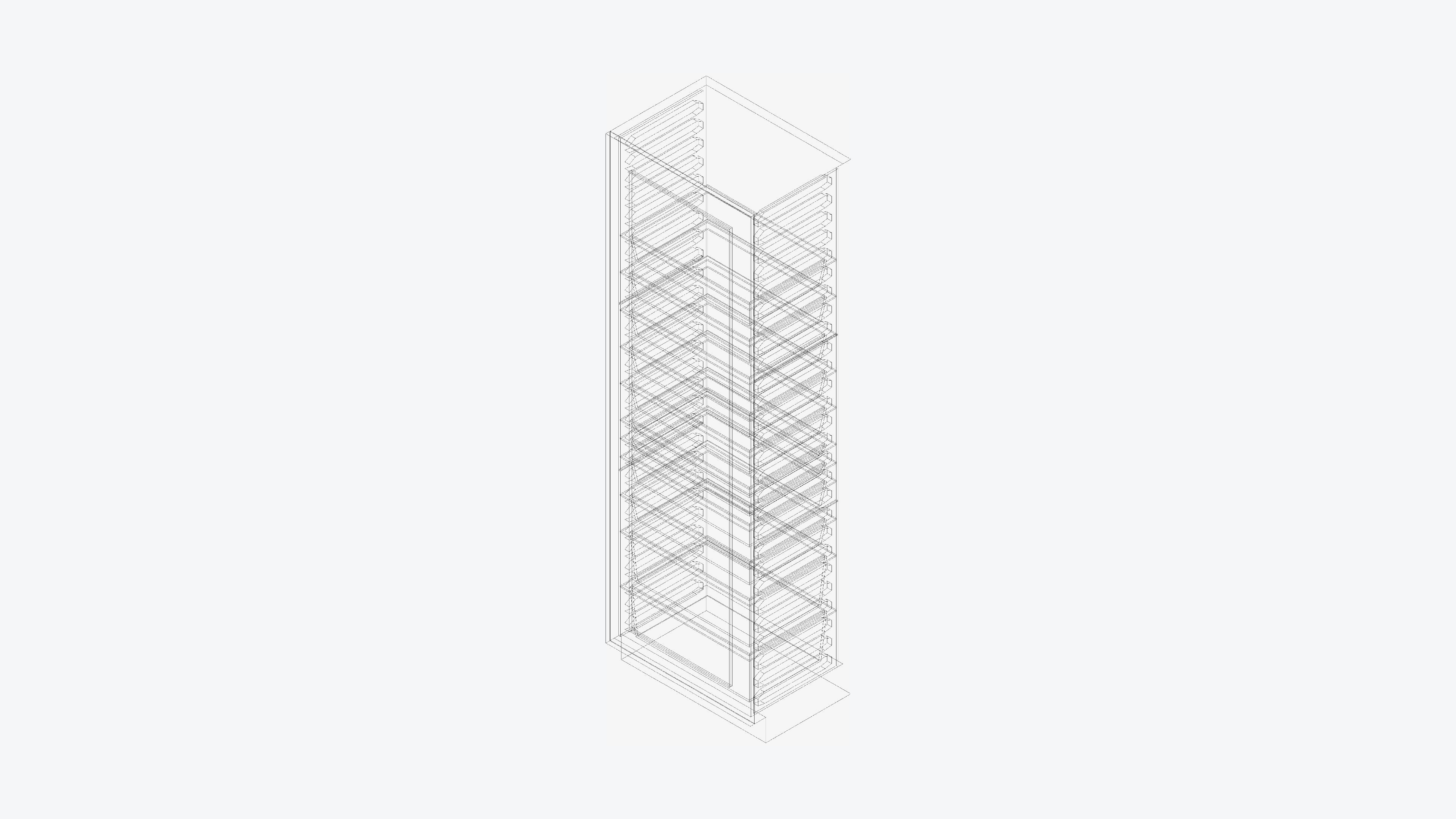 Storage Unit - Tower - Integral - Type 1 Low-poly 3D model_3