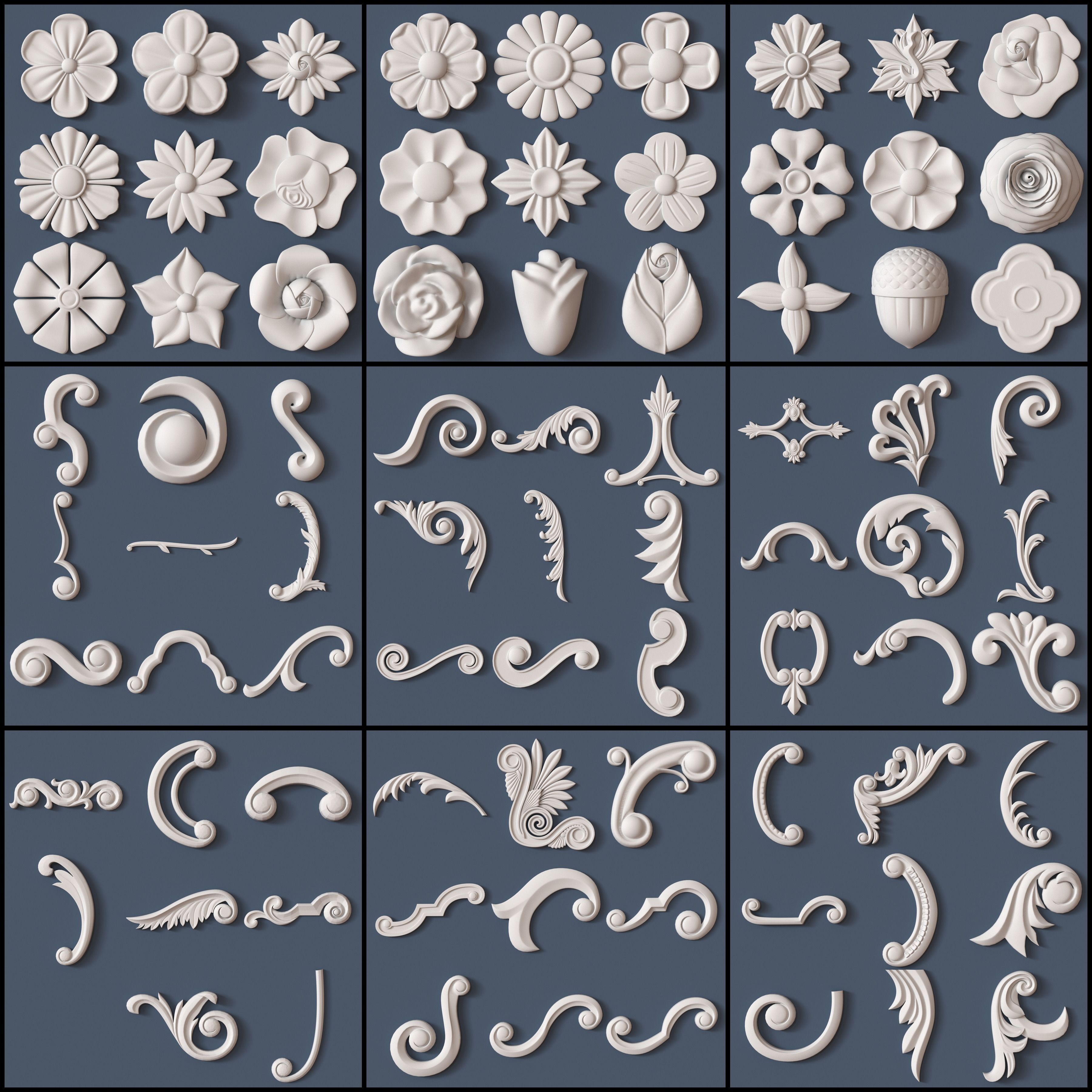 Architectural kit bash 3D model_1