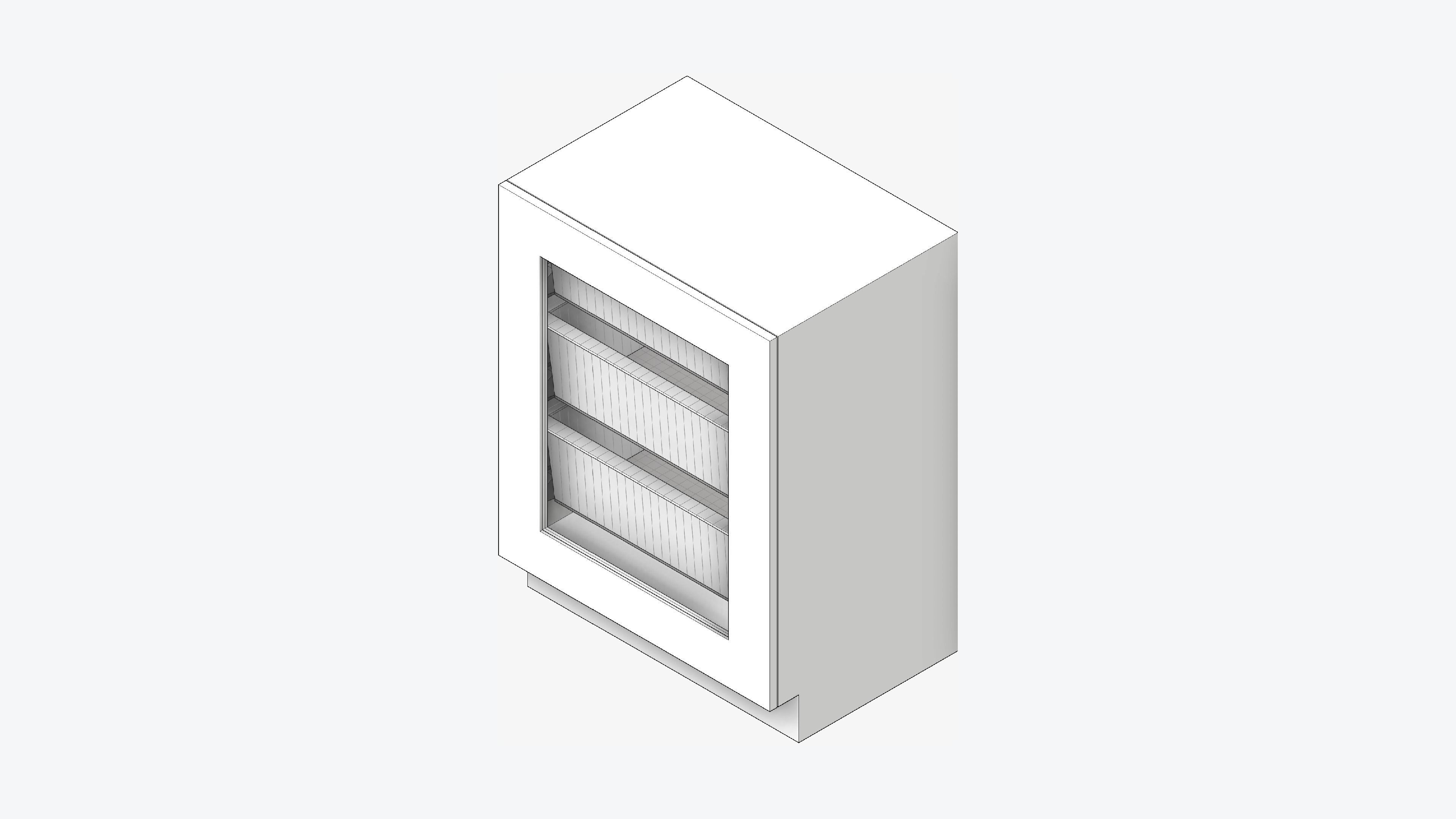 Storage Unit - Under Bench - Integral - Type 4 Low-poly 3D model_1