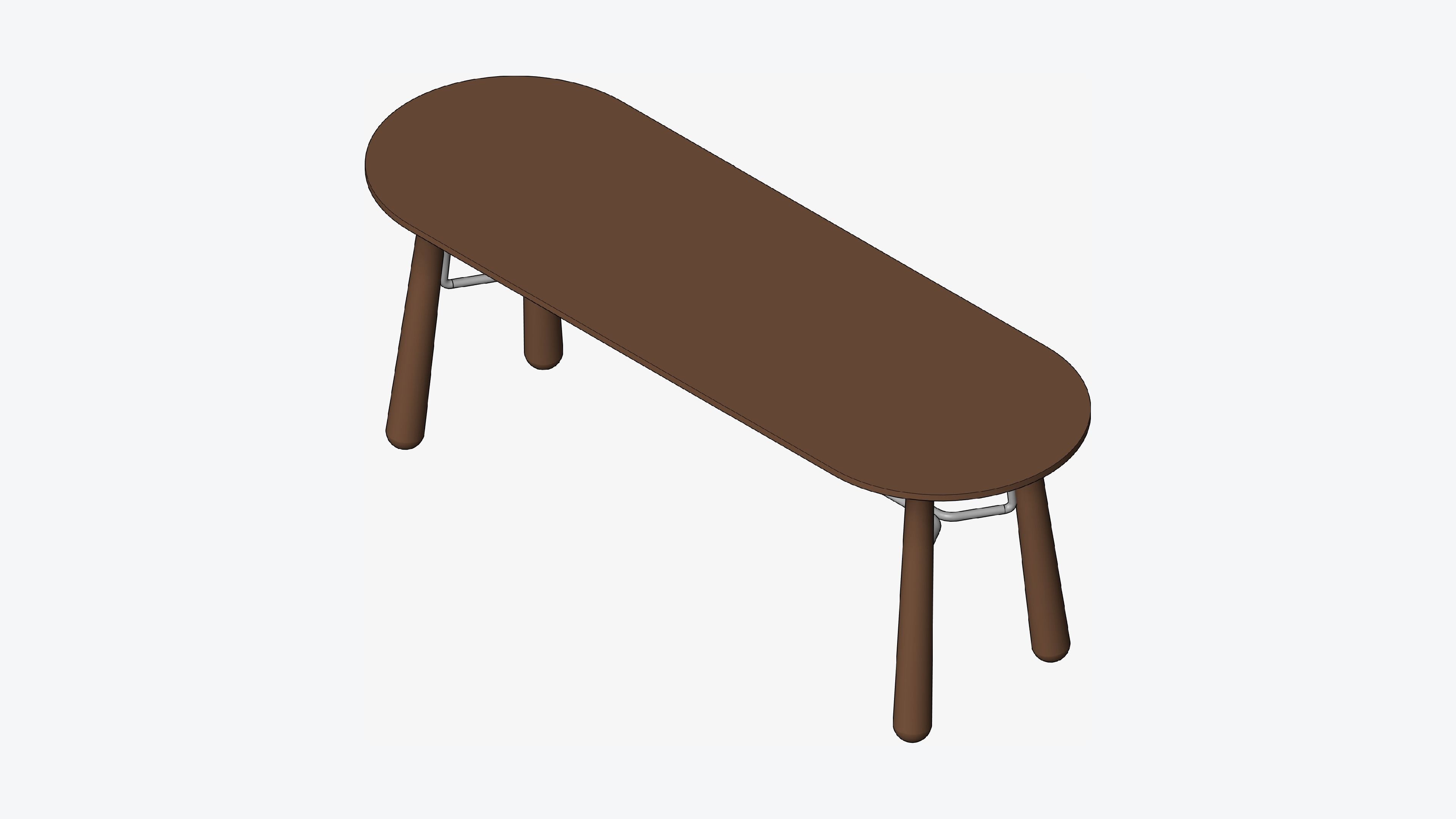 Table - Coffee - Simplicity - Capsule - Low Low-poly 3D model_1