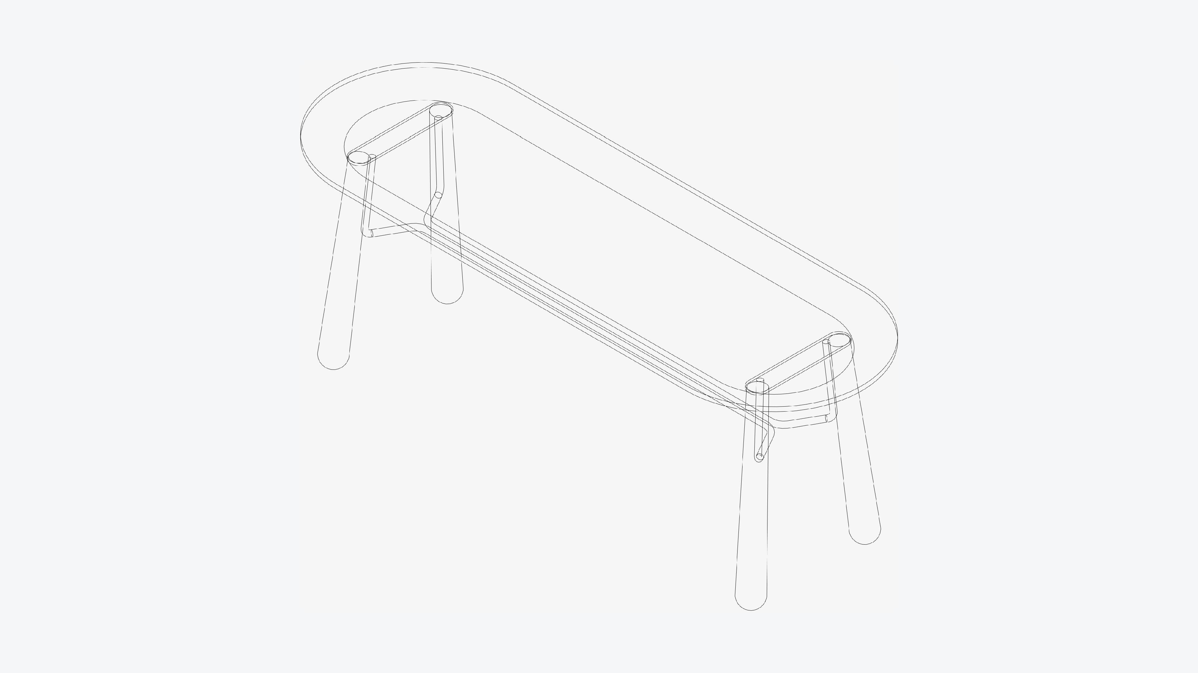 Table - Coffee - Simplicity - Capsule - Low Low-poly 3D model_3